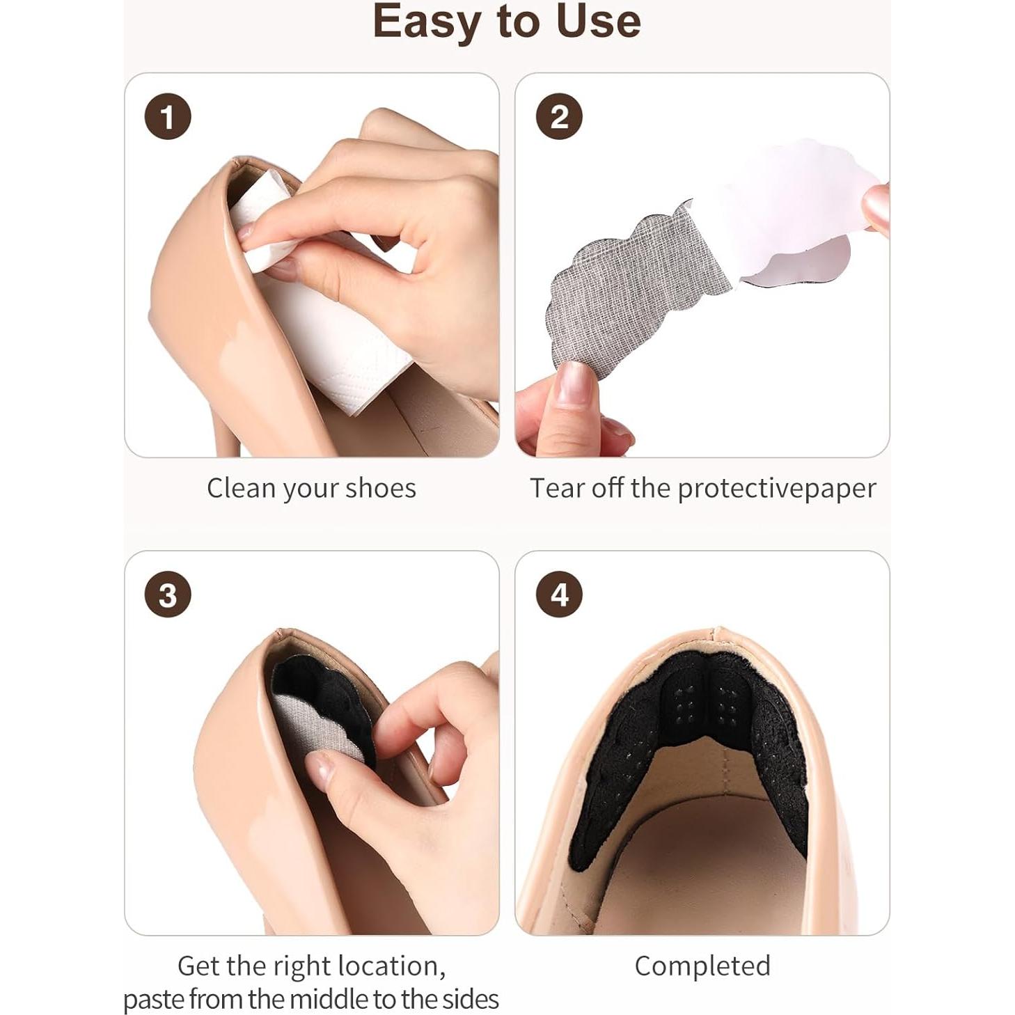 6 Pares Almohadillas para Talones EIRMAT - Alivio Dolor y Antideslizante