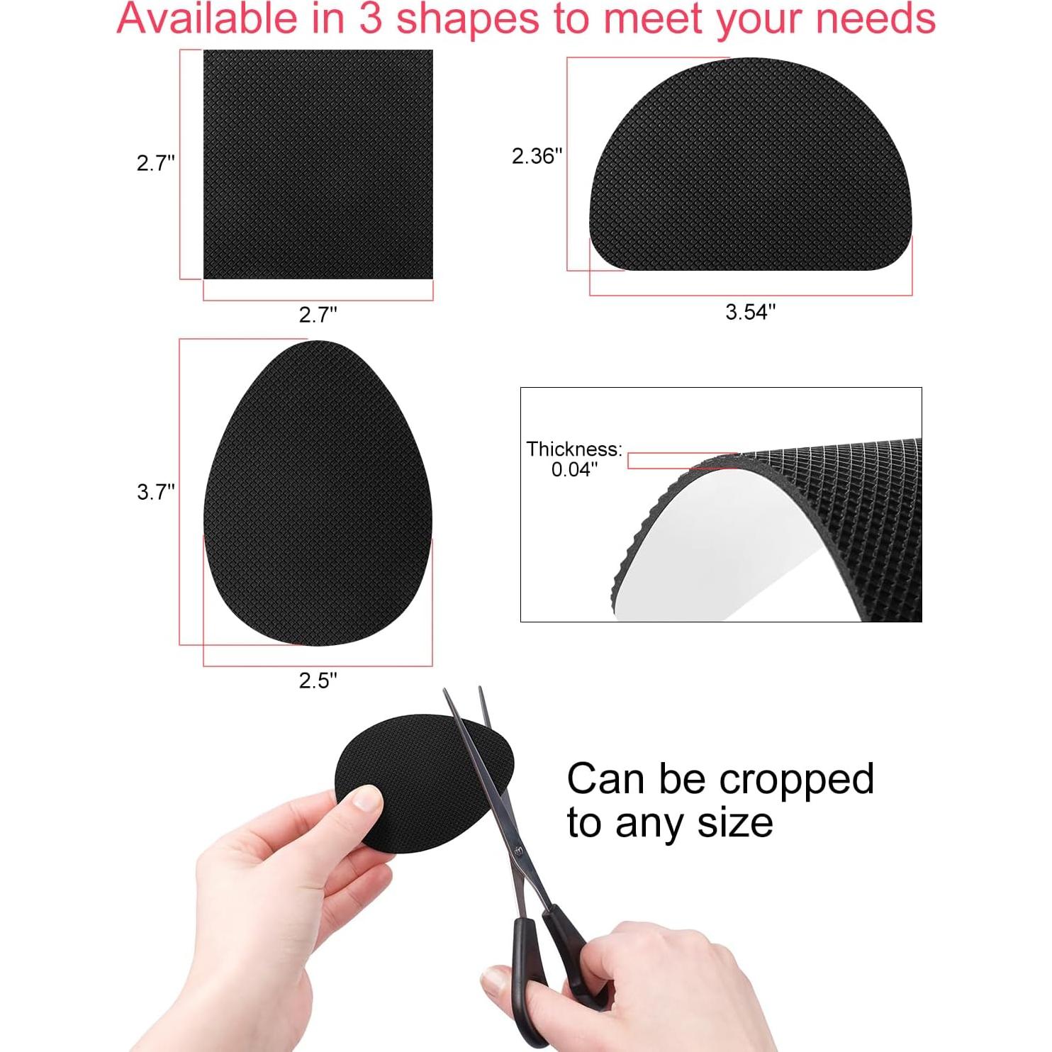 24 Almohadillas Antideslizantes para Zapatos Kaidiqi, 3 Estilos