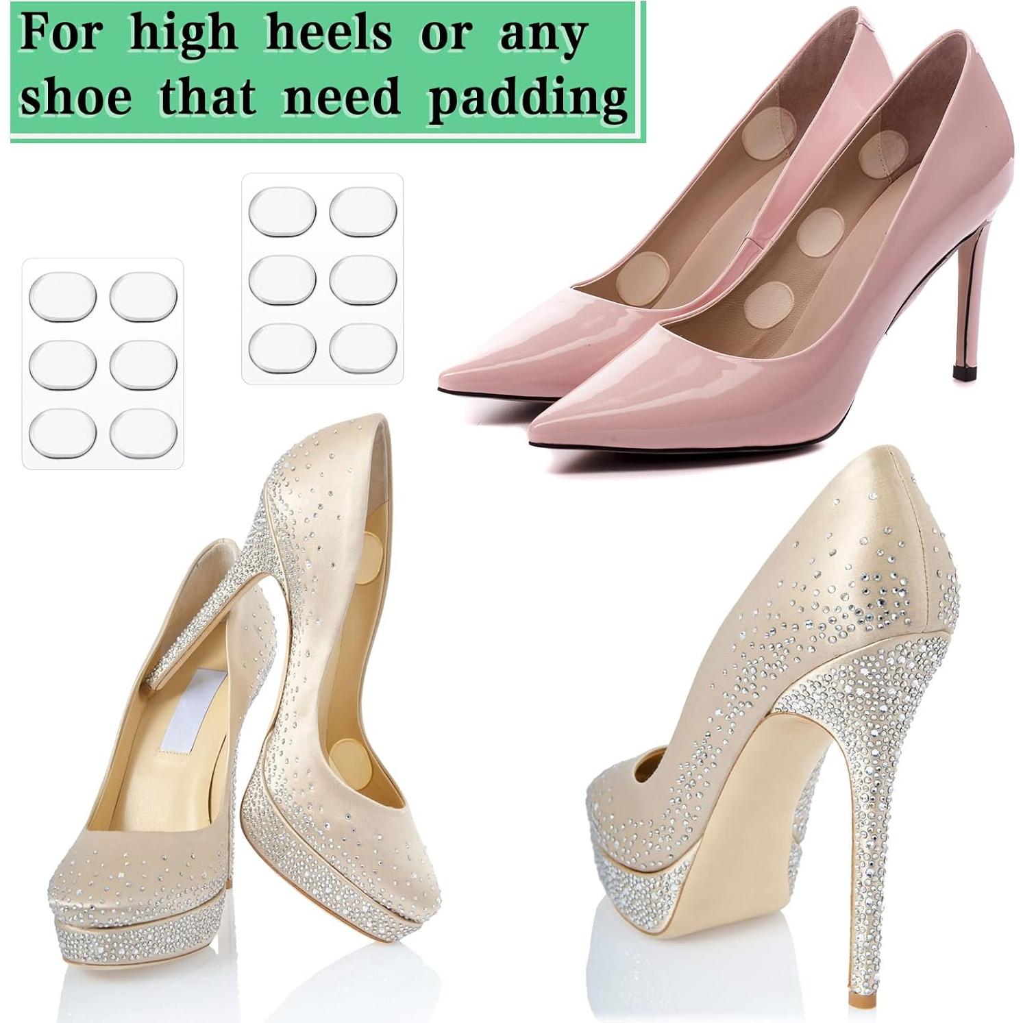 34 Piezas Inserciones de Cojín Silicona para Zapatos Jiuguva