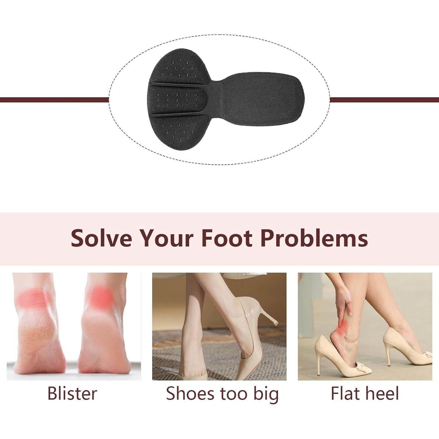 Almohadillas de Talón KoMvzyl - 4 Piezas Adhesivas Antampollas