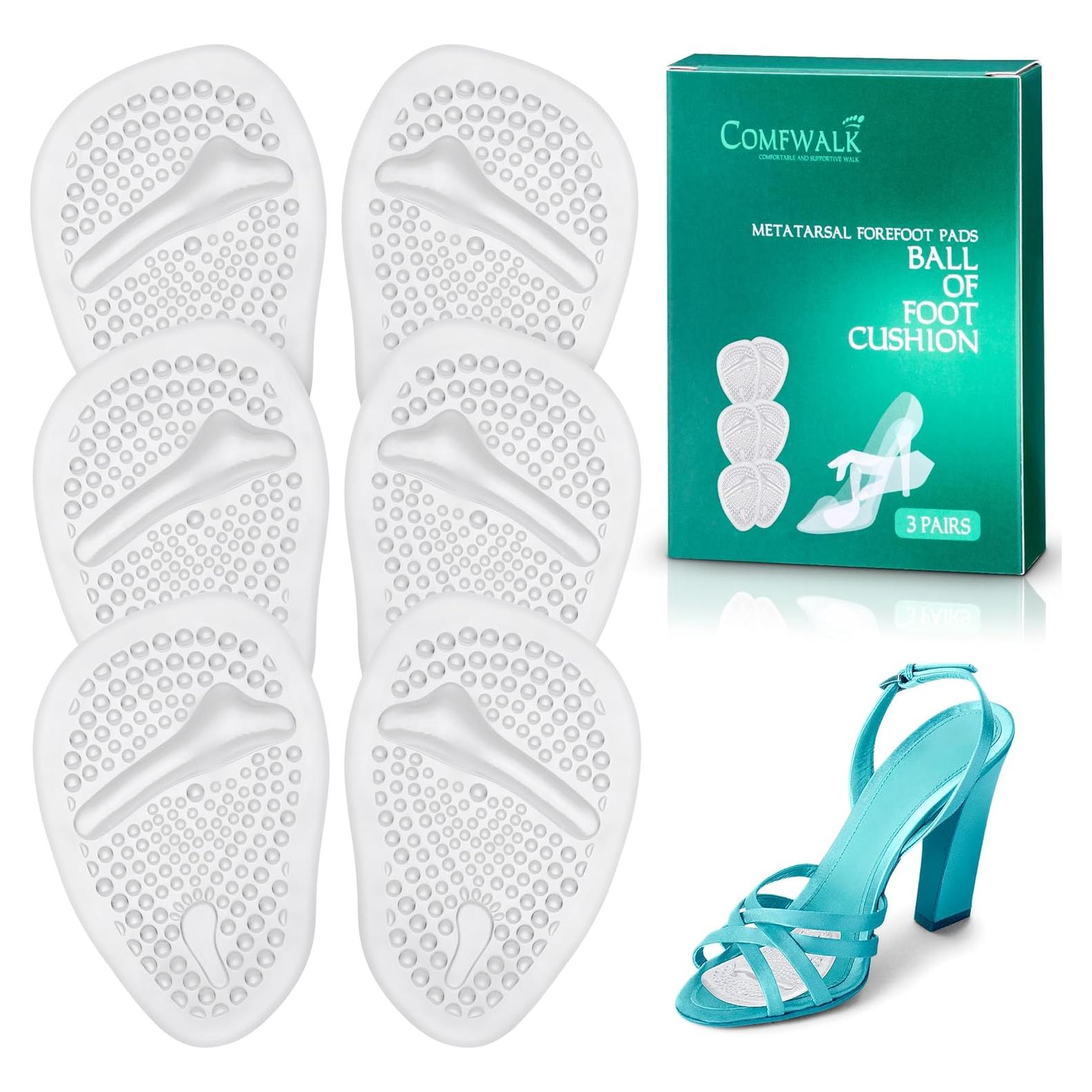 Almohadillas Metatarsales Comfwalk - 3 Pares - Transparente