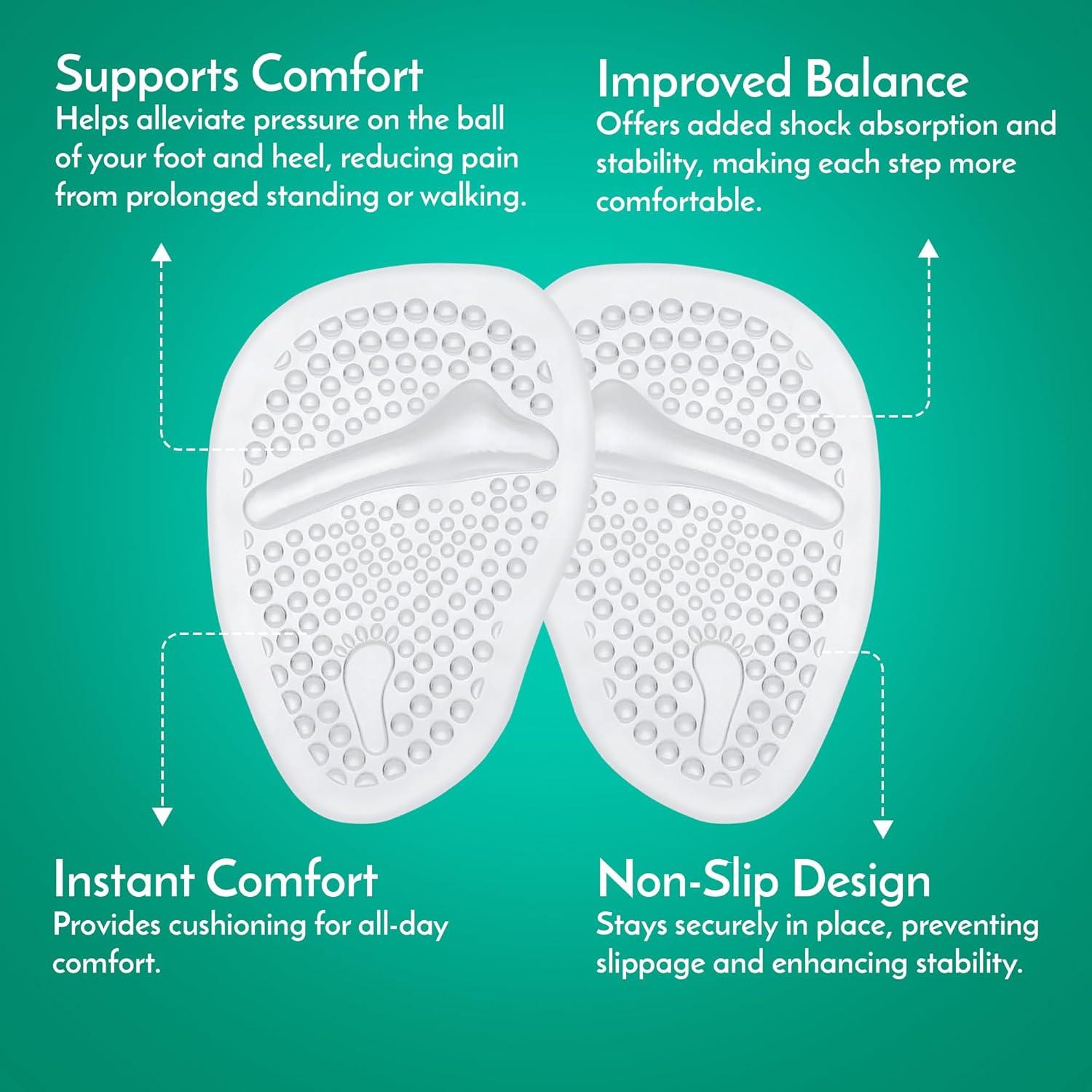 Almohadillas Metatarsales Comfwalk - 3 Pares - Transparente