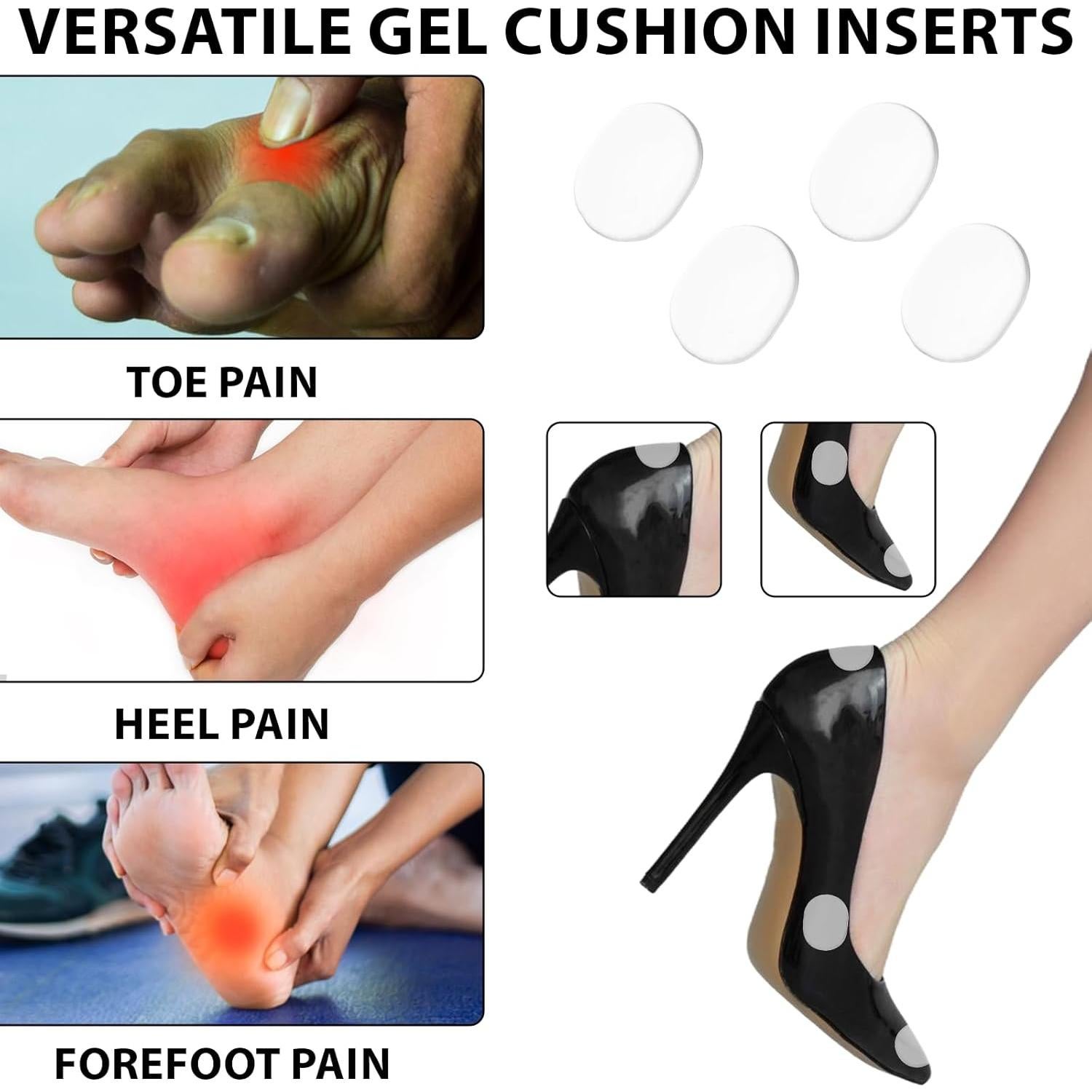 34 Piezas Almohadillas de Silicona para Tacones Tucnoeu