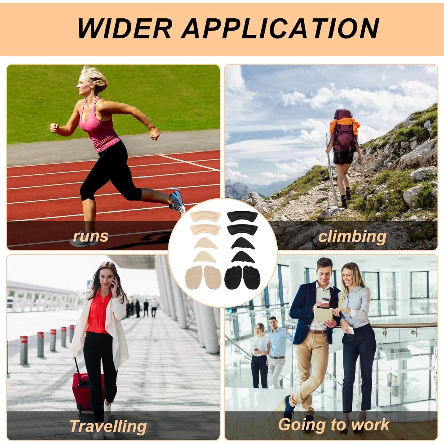 18 Pares Almohadillas Talones y Dedos Mujeres QBXMY7