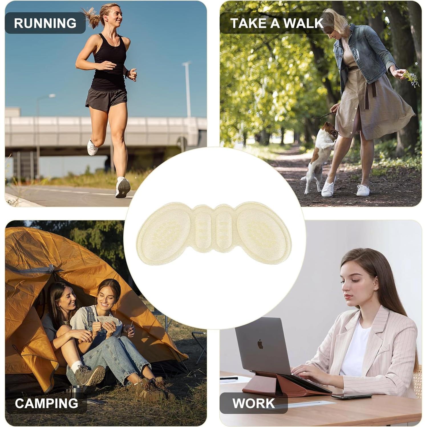 6 Pares Almohadillas para Talones Qgond - Alivio Dolor y Ampollas