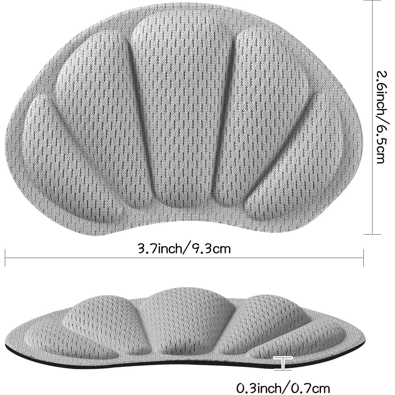 Almohadillas de Talón Huethy 8PCS Grises para Zapatos