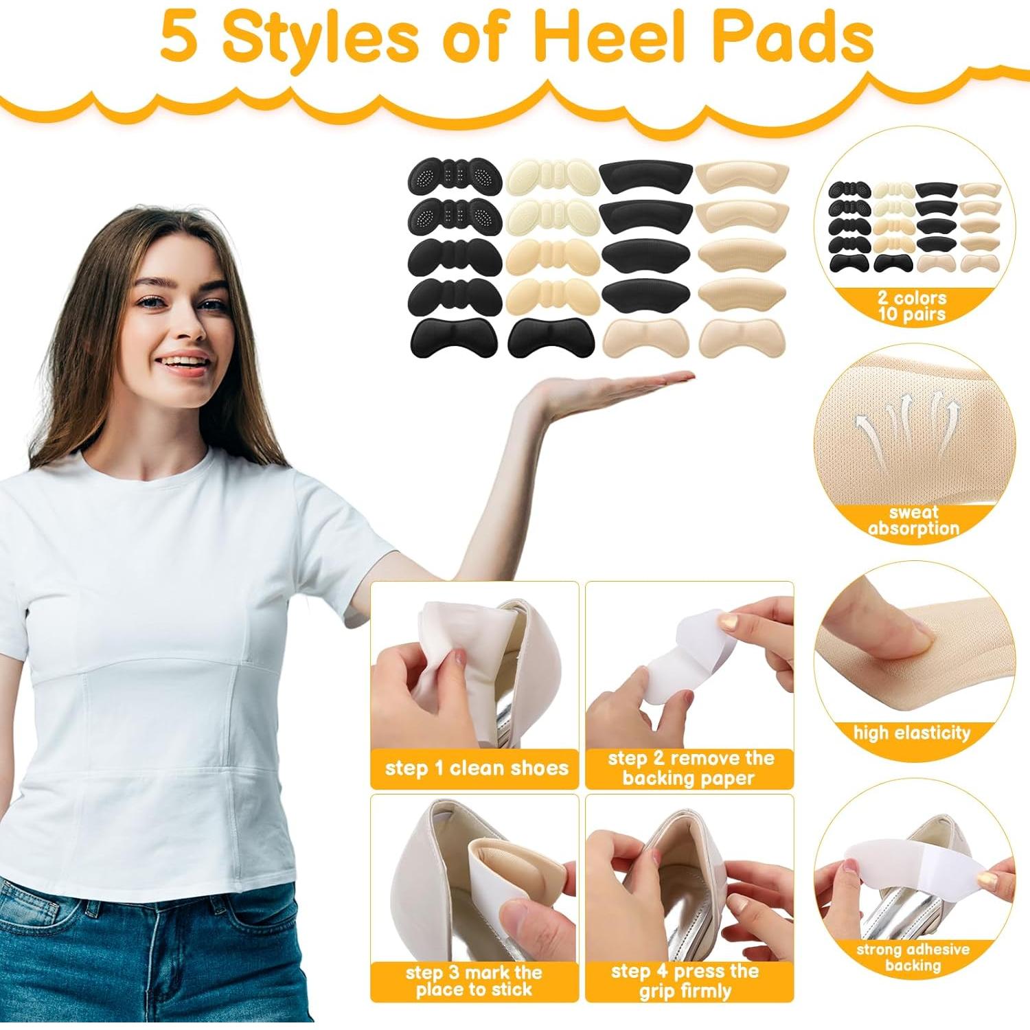 20 Pares Almohadillas para Talón y Dedos THE KING HIS QUEEN