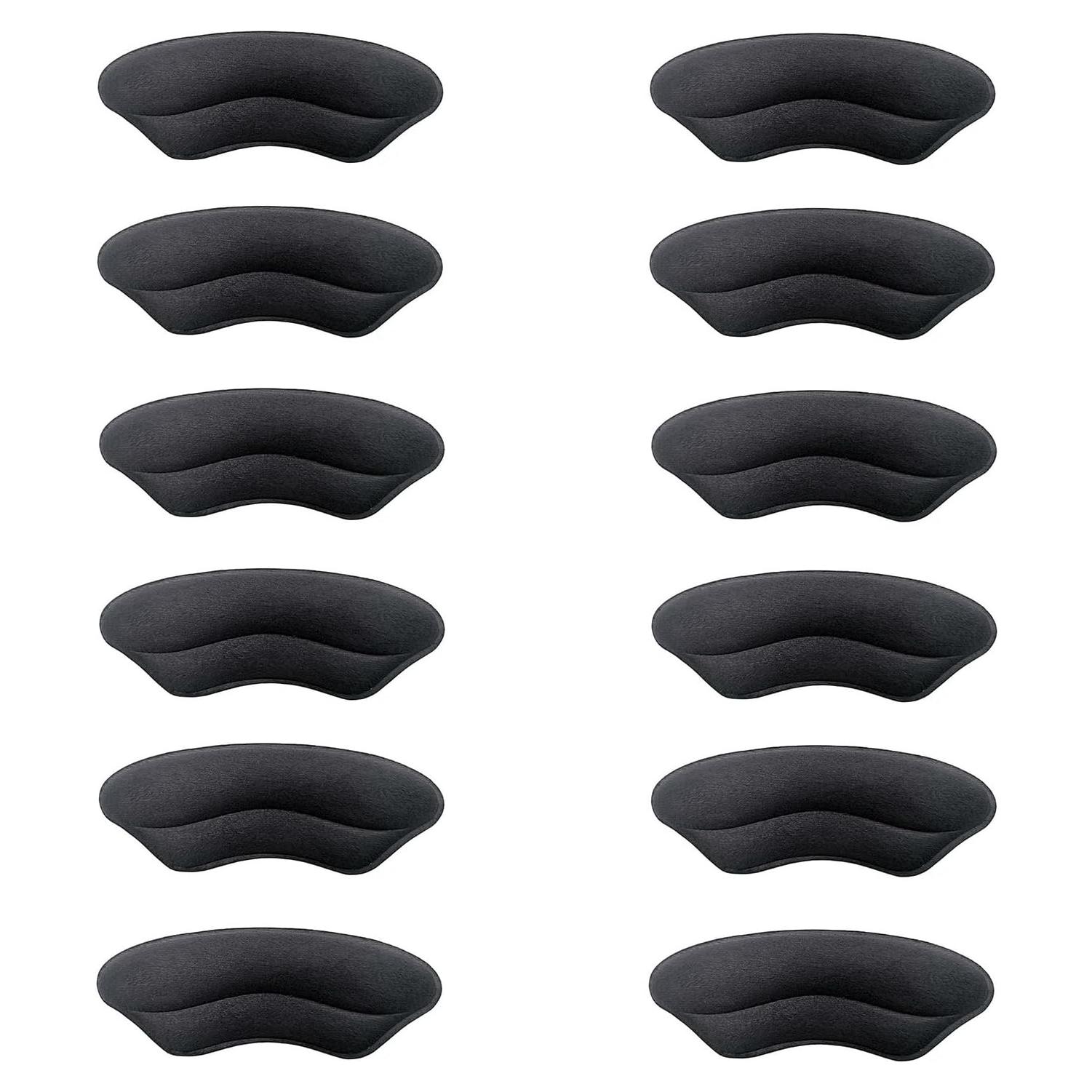 Almohadillas de Talón DLOSN - 6 Pares Negros para Zapatos