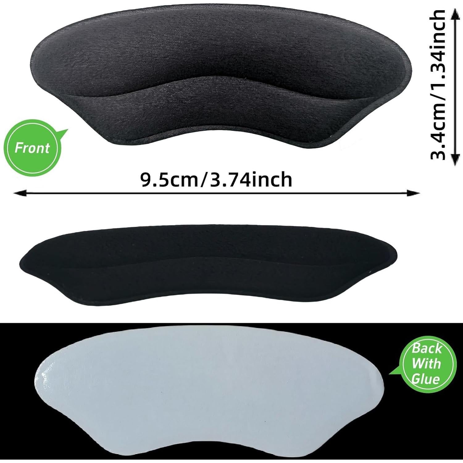 Almohadillas de Talón DLOSN - 6 Pares Negros para Zapatos