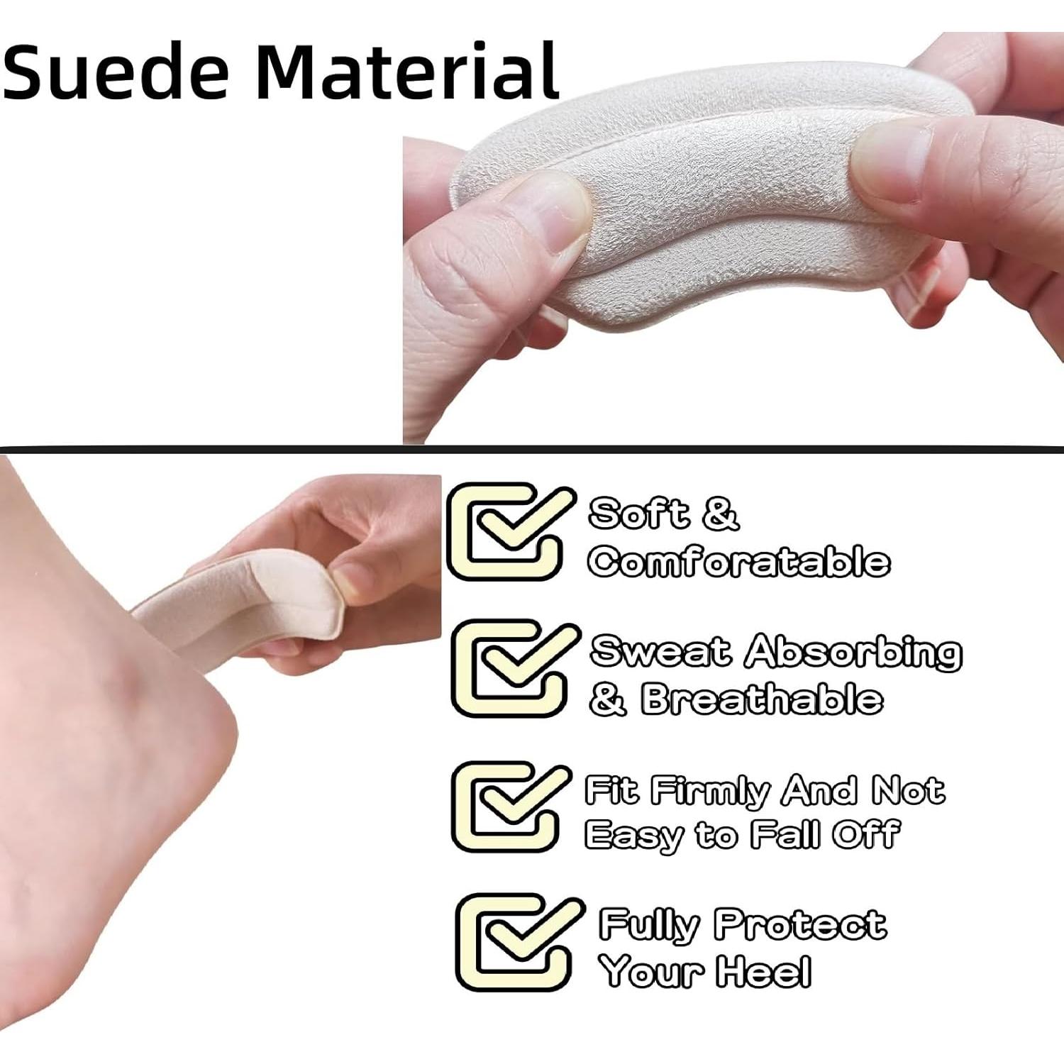 Almohadillas de Talón DLOSN - 6 Pares Negros para Zapatos