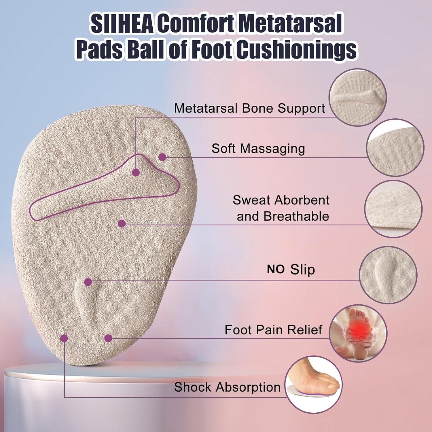Cojines Metatarsales y Almohadillas para el Talón SIIHEA - 4 Pares