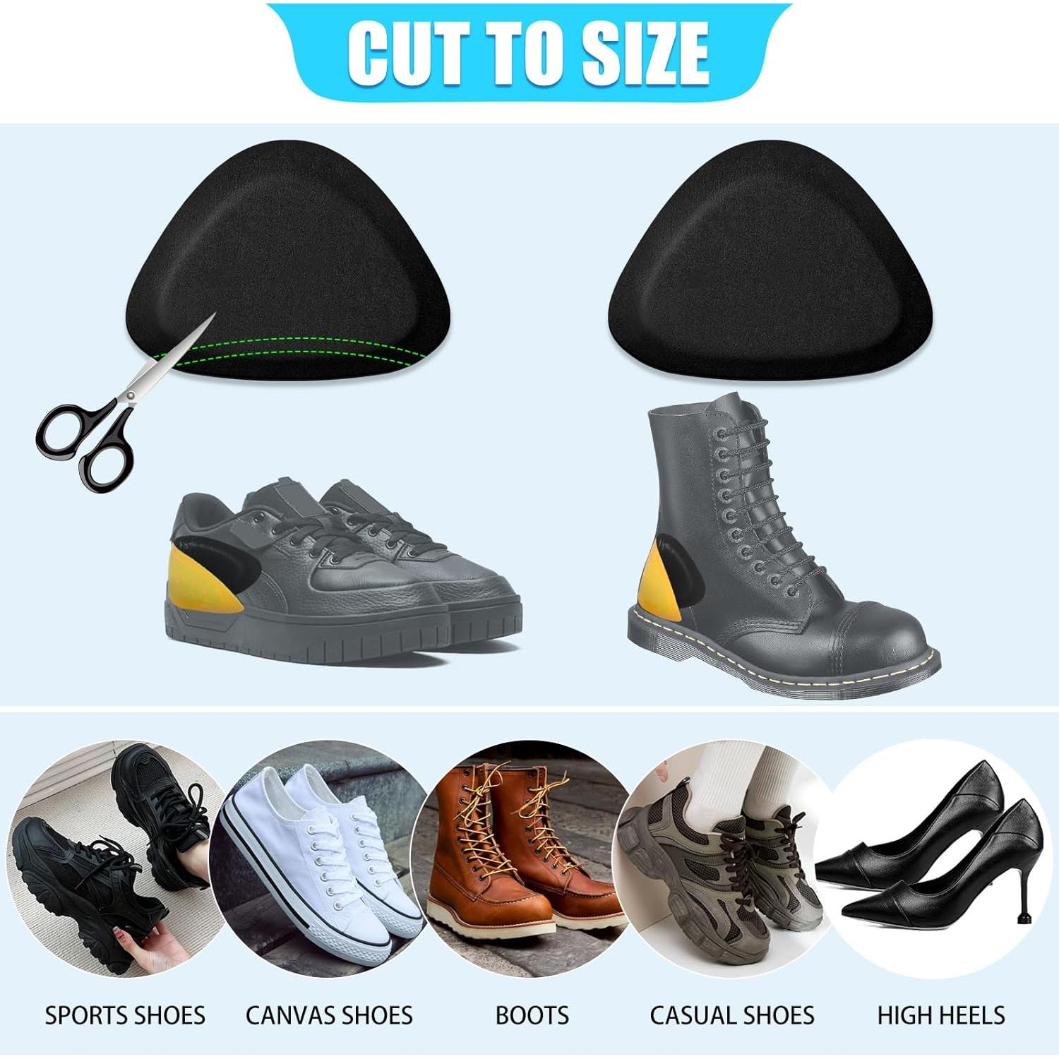 4 Pares Almohadillas de Cuero para Talón HTZNHXT - Alivio Dolor