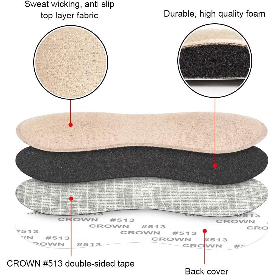 Insertos para Talón Dr. Foot Antideslizantes Beige y Negro