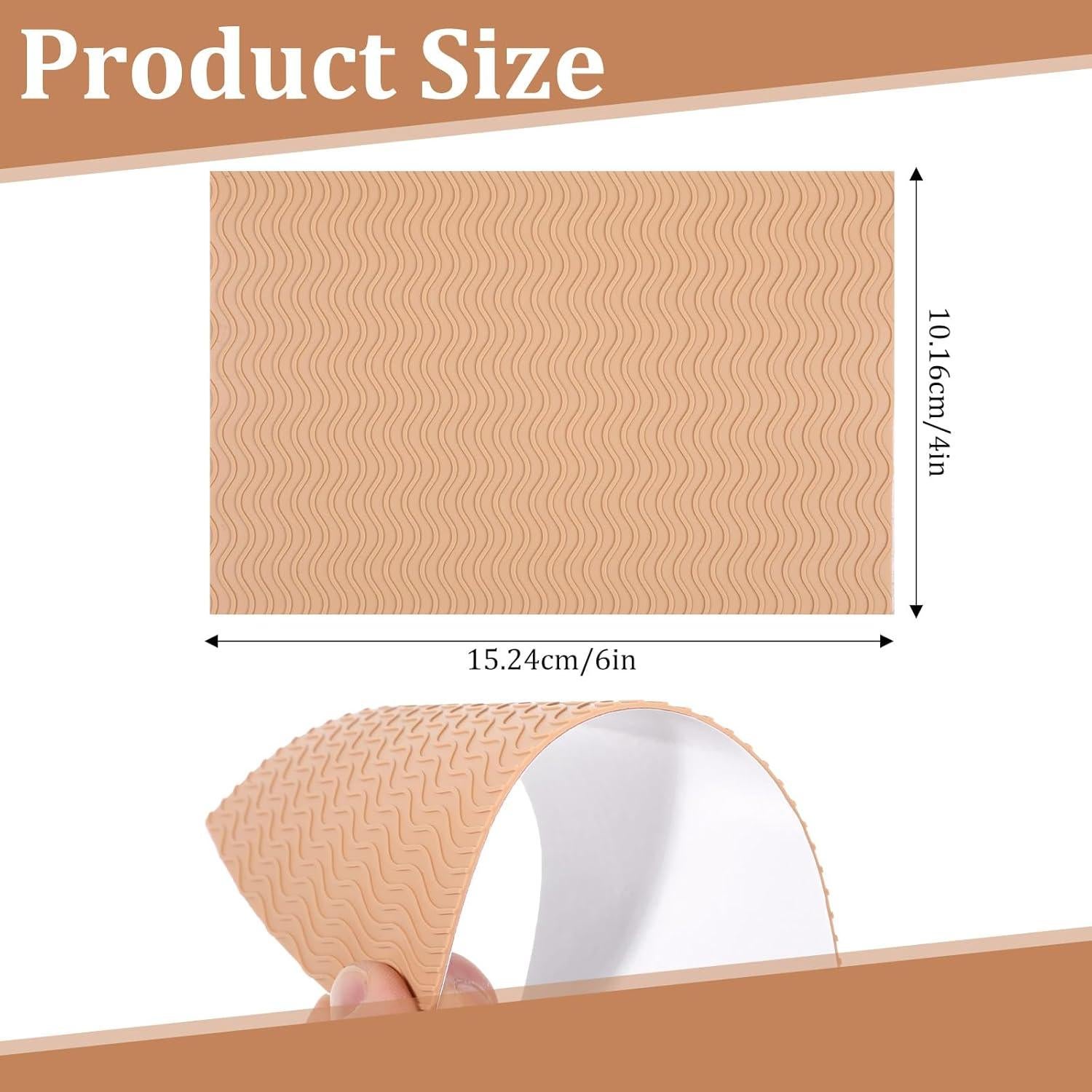 4 Almohadillas Antideslizantes Silicona Marrón ElevateTech