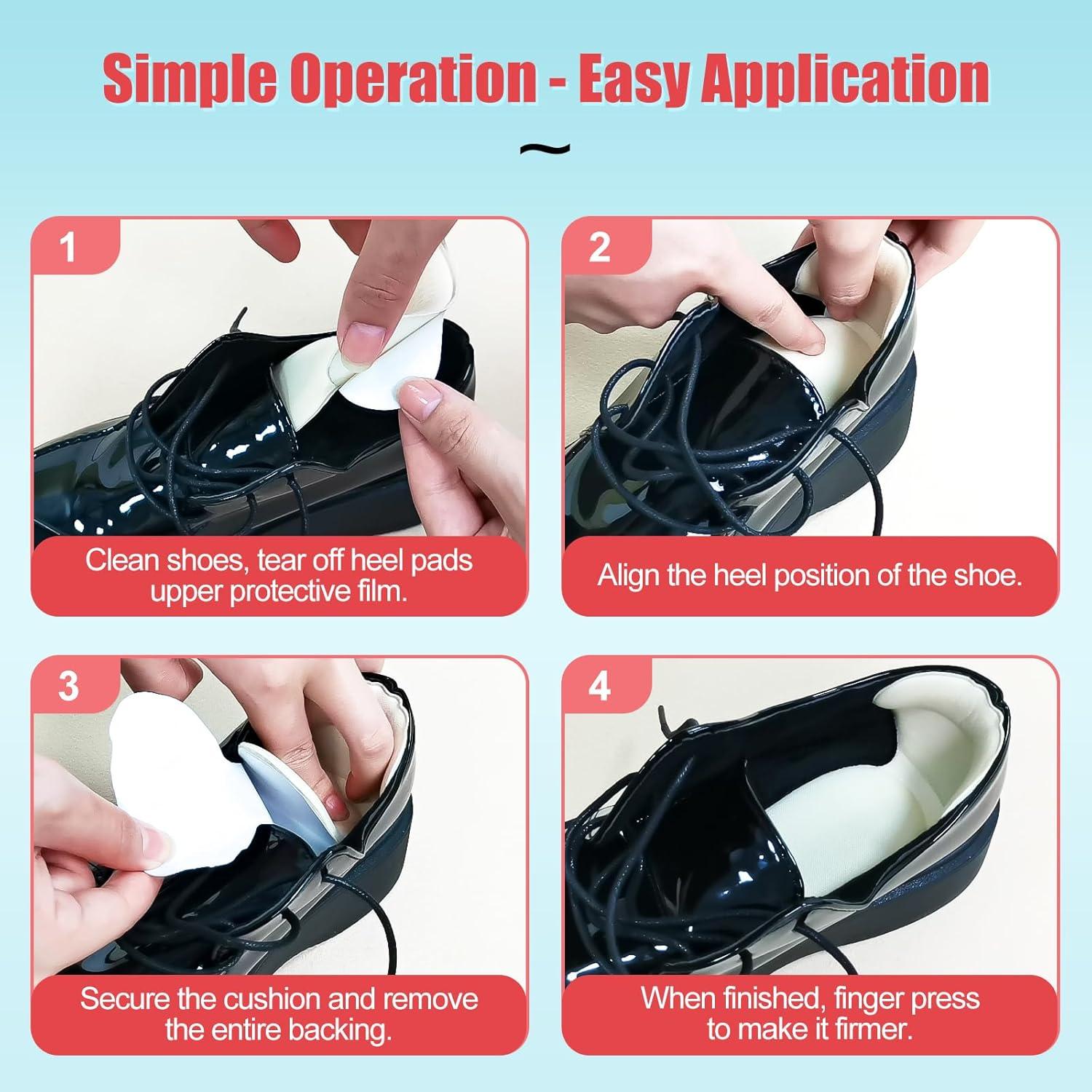 Almohadillas para Talones Phixbear - 4 Pares, Alivio Dolor y Ajuste