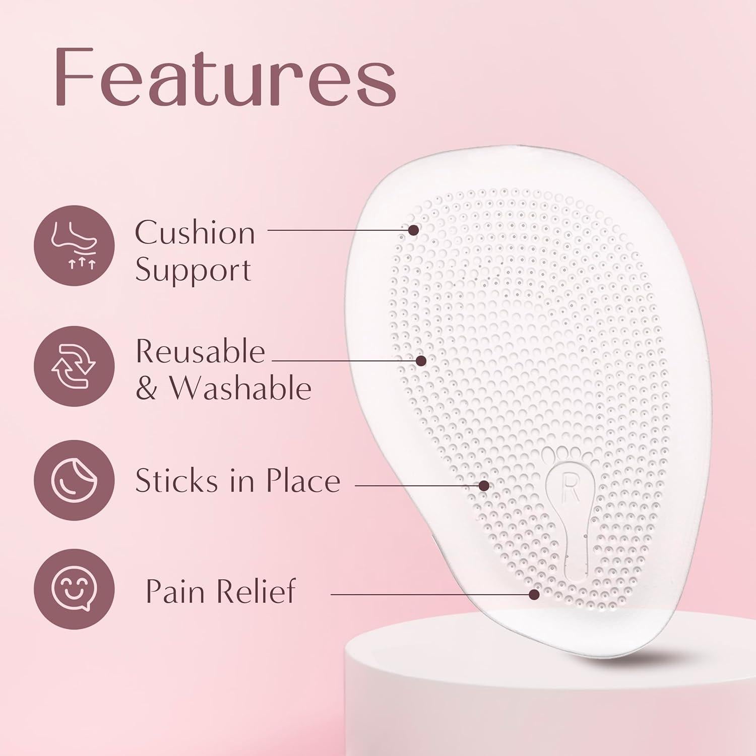 Almohadillas Metatarsales Acolchadas Benoo para Tacones Altos