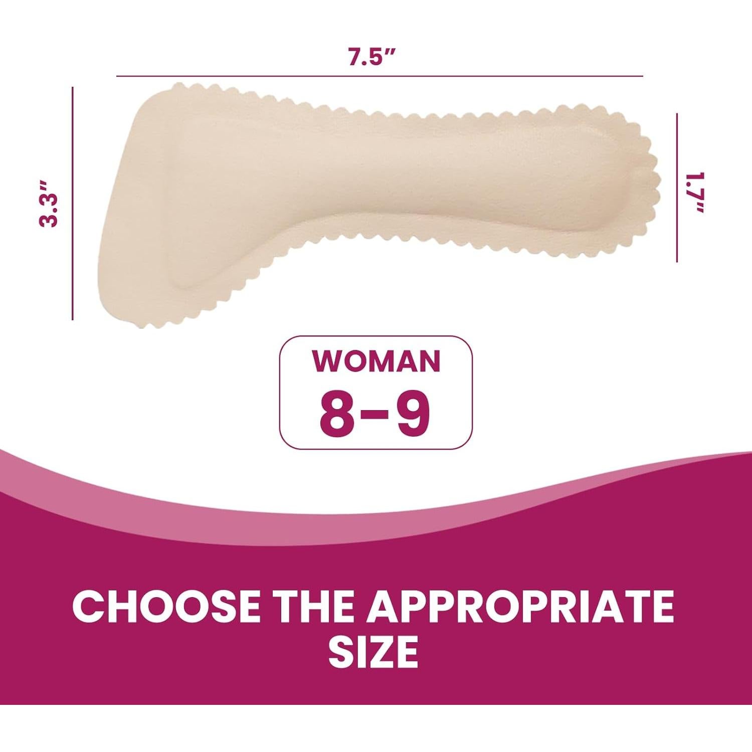 Inserciones para Tacones Altos Bukihome - Plantillas 3/4 Beige