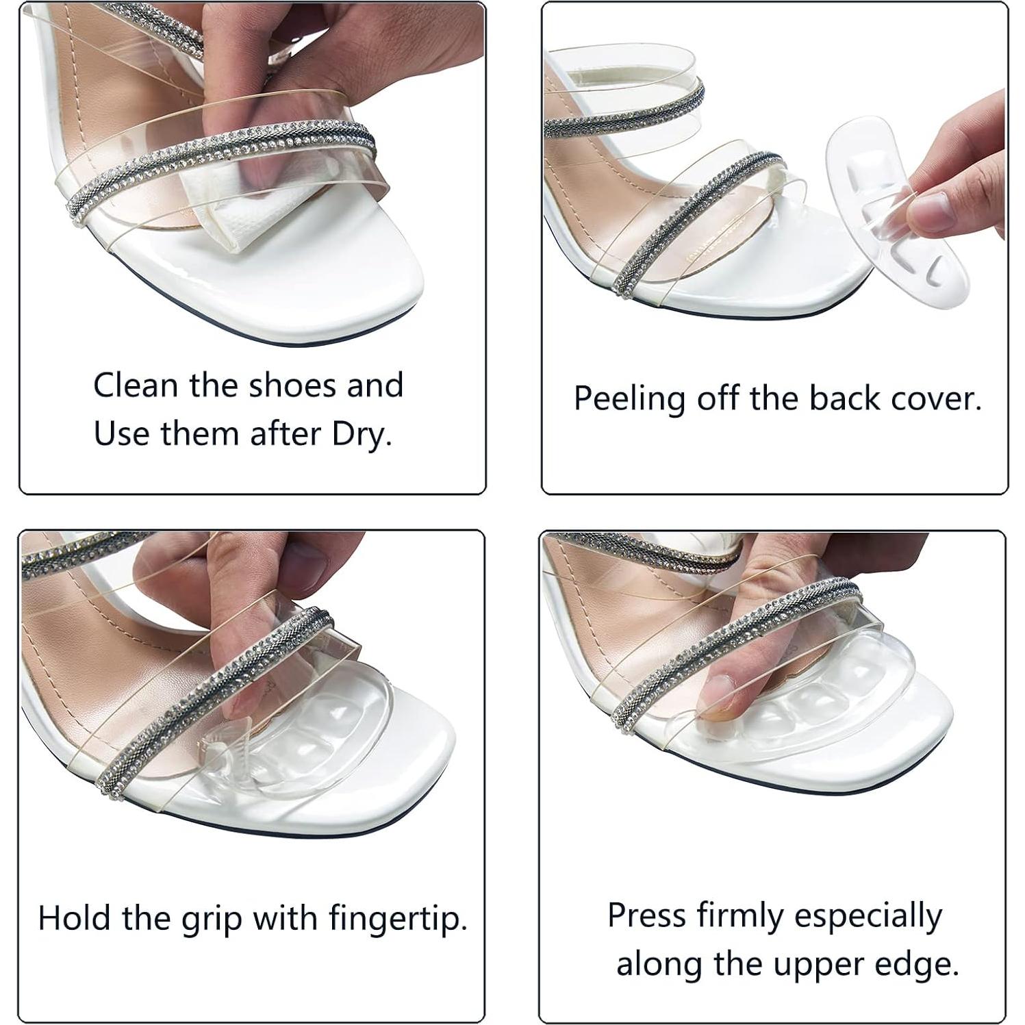 Almohadillas Metatarsales GQTJP para Tacones - 3 Pares Transparentes