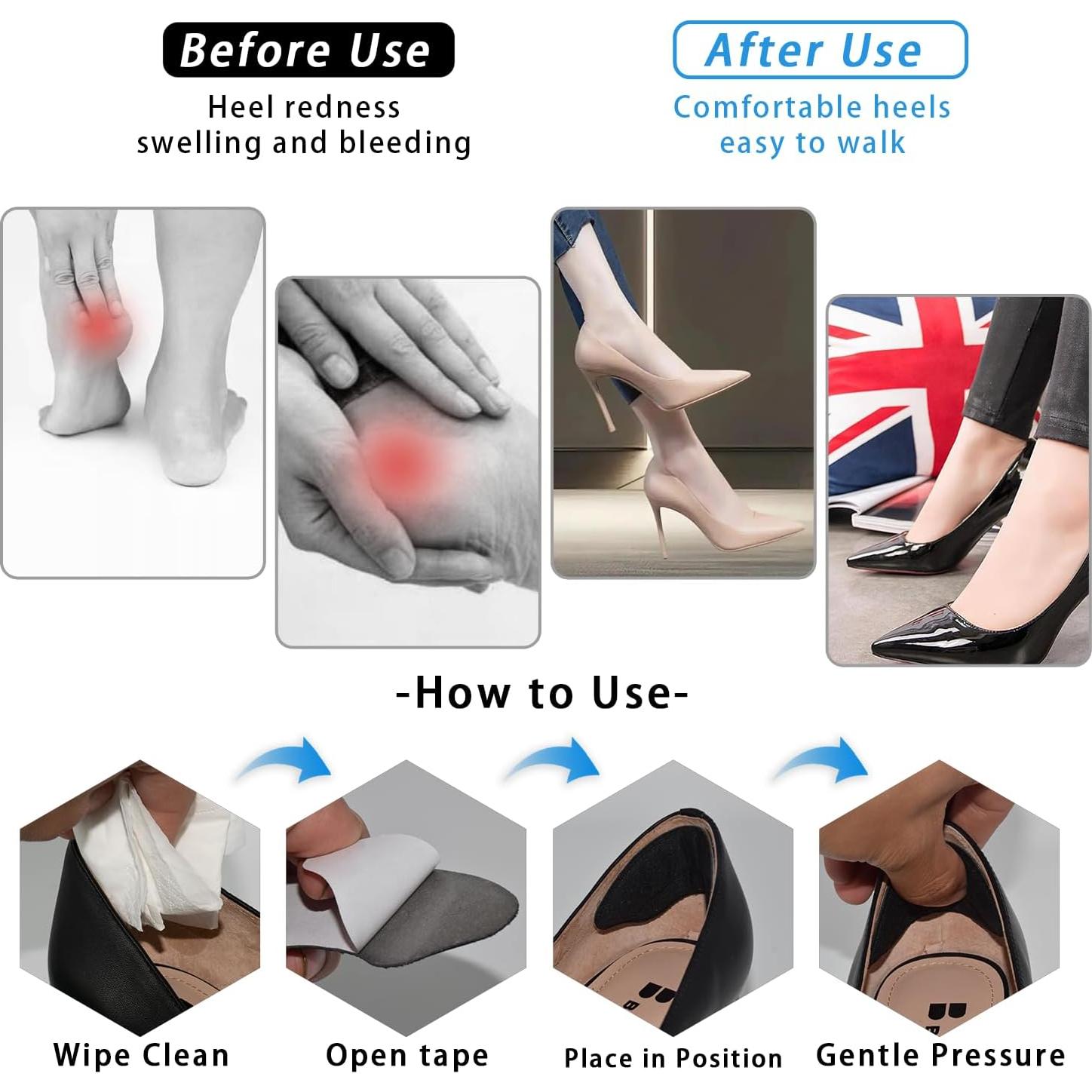 8 Pares Almohadillas para Talones Yssmjd - Ajuste y Comodidad