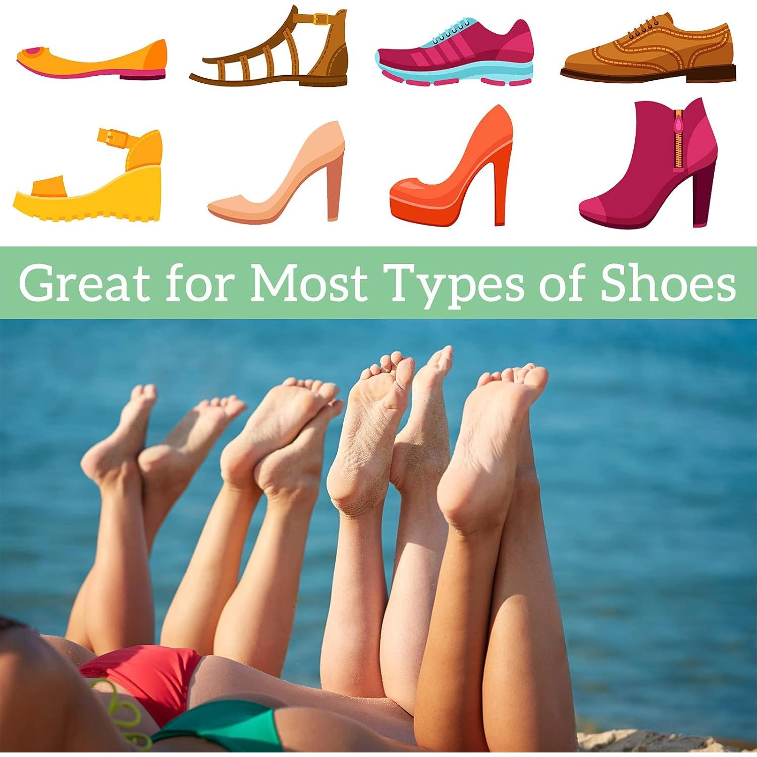 Inserciones de Talón de Gel Adhesivas Xuniea - 48 Piezas