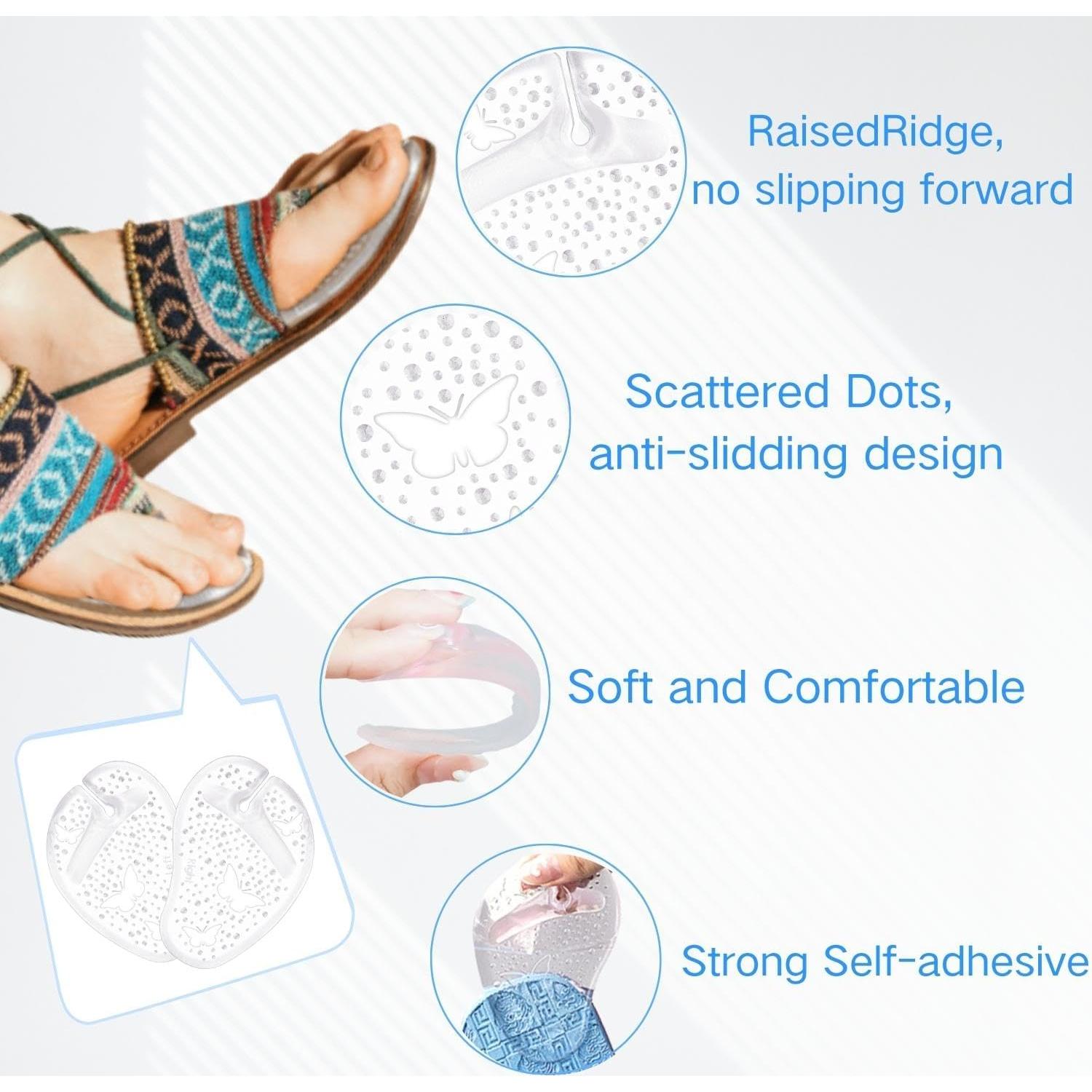 Almohadillas Metatarsales de Gel Xingfeng - 2 Pares Antideslizantes