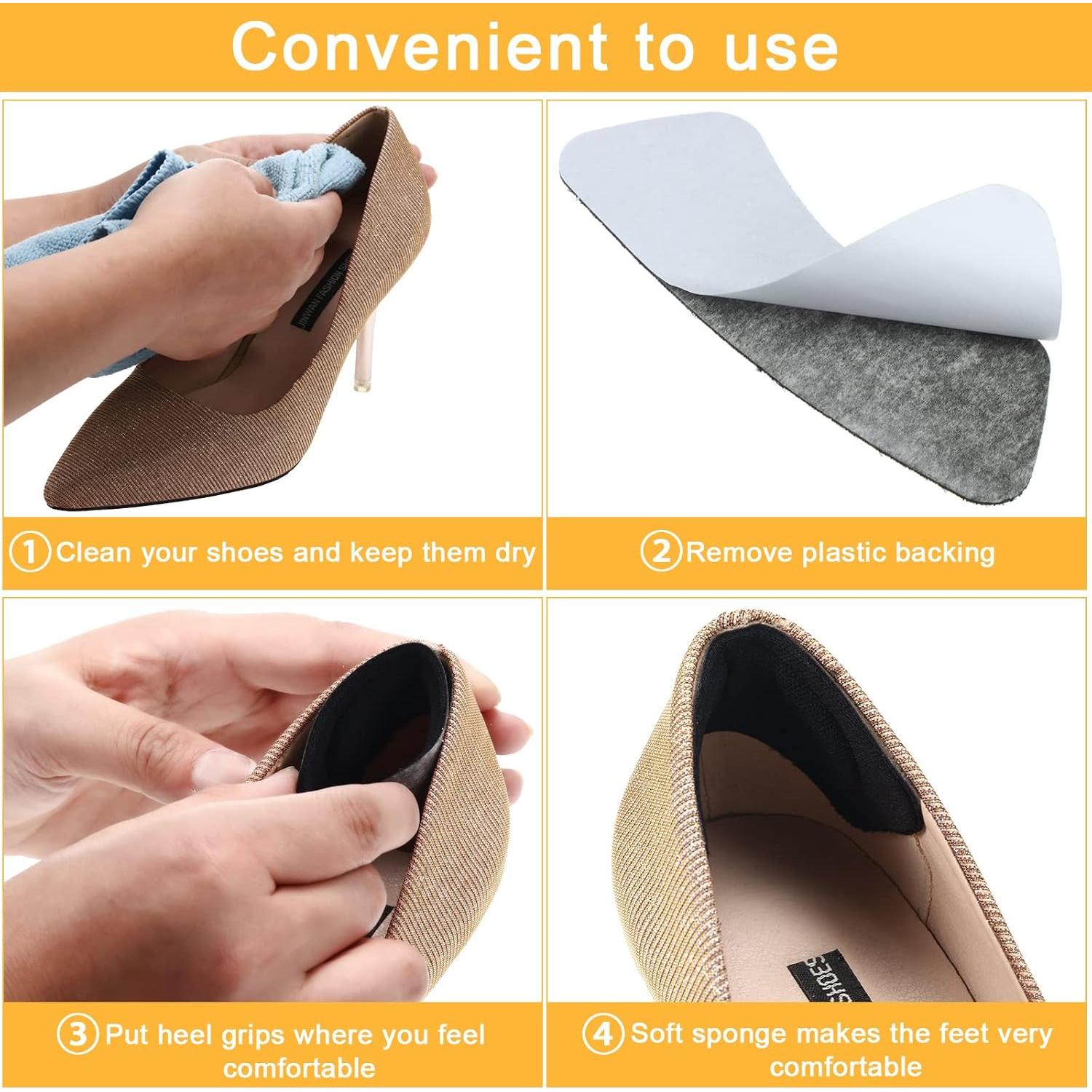 Geyoga Almohadillas para Talones y Dedos - 12 Pares Ajustables