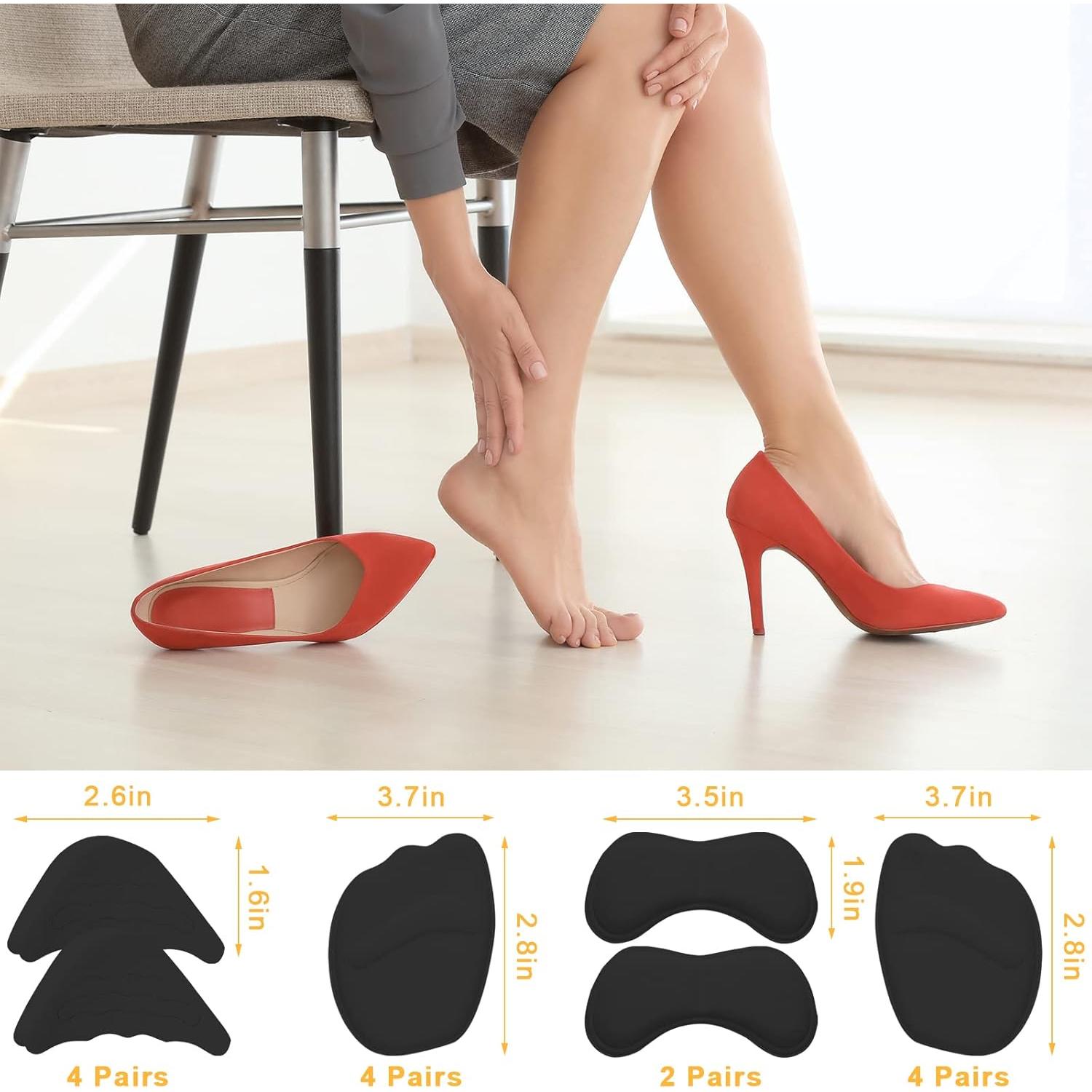 Geyoga Almohadillas para Talones y Dedos - 12 Pares Ajustables