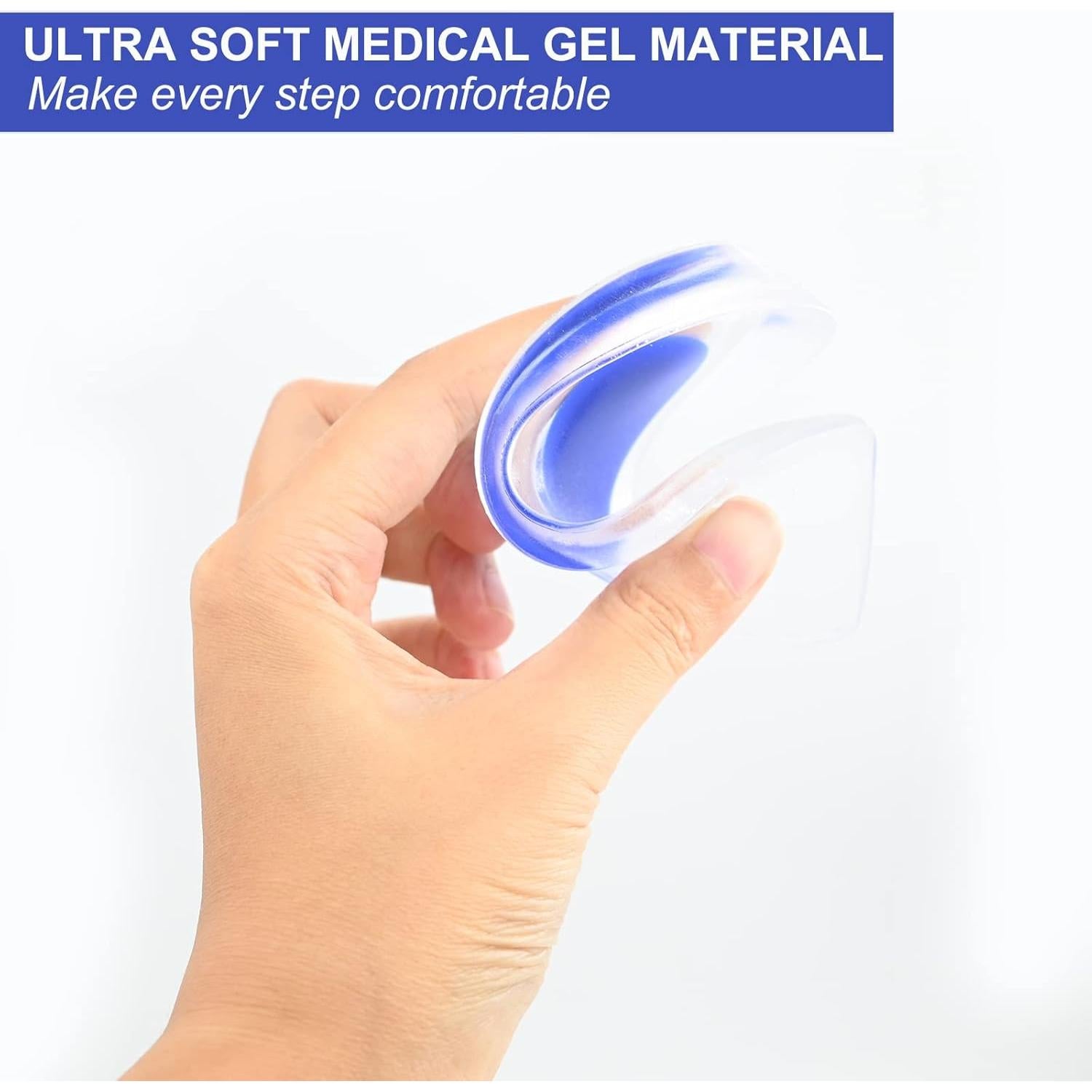 Almohadillas de Gel Silicona Wonderwin para Talón Mediano