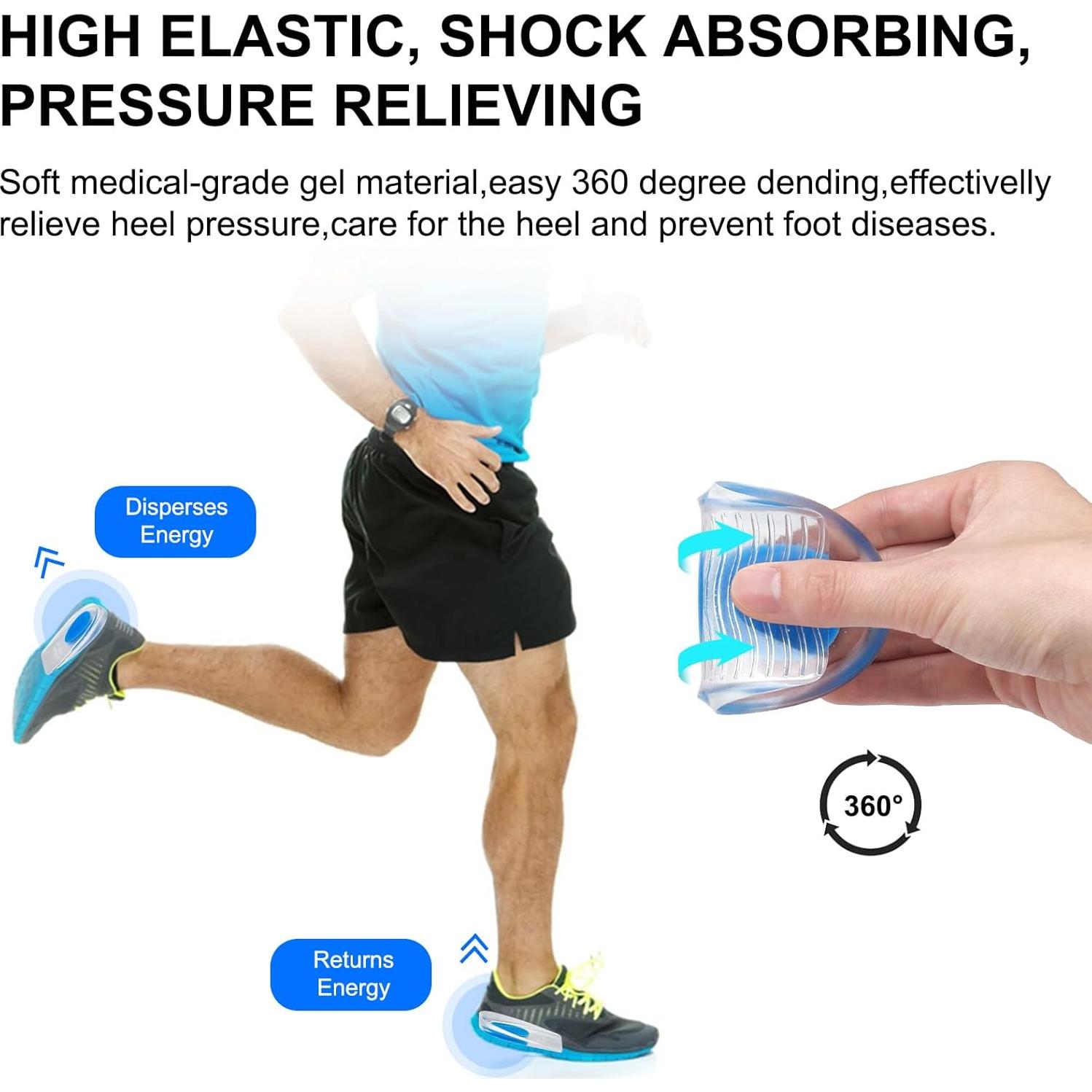 Almohadillas de Gel Silicona Wonderwin para Talón Mediano