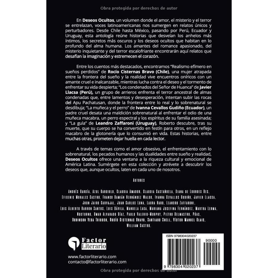 Deseos ocultos: Relatos amor, misterio y terror latinoamericanos (Spanish Edition)