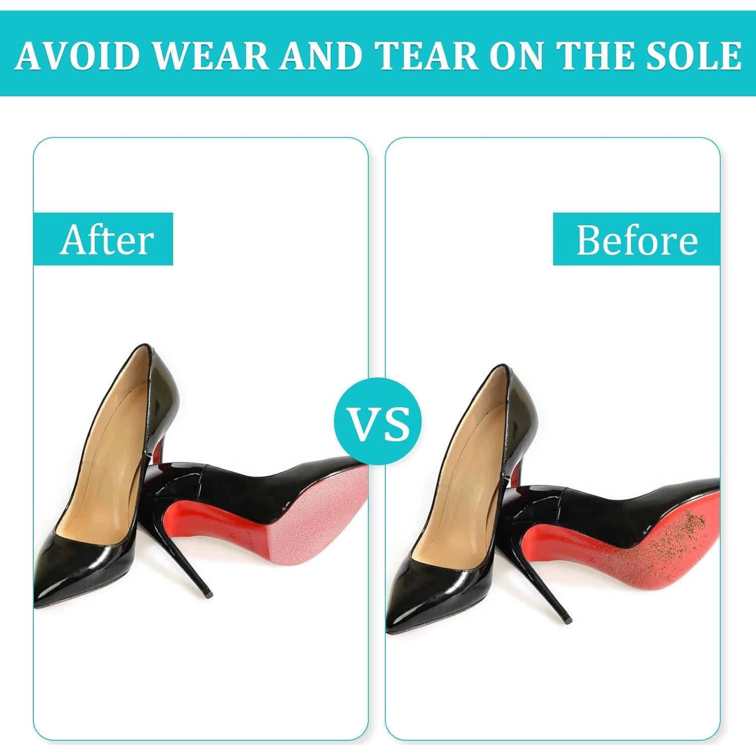 6 Protectores Antideslizantes para Tacones TORIHIKI 10.16x24.89cm