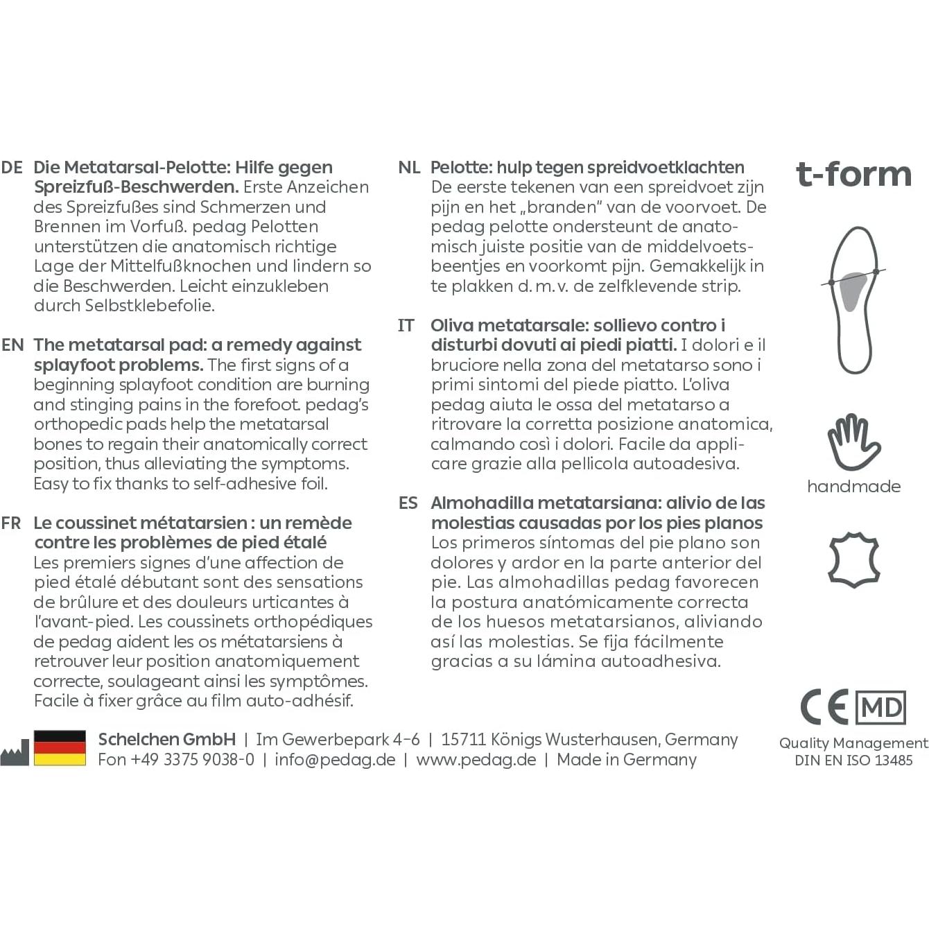 Inserciones Antideslizantes pedag Girl para Tacones Altos - Marrón