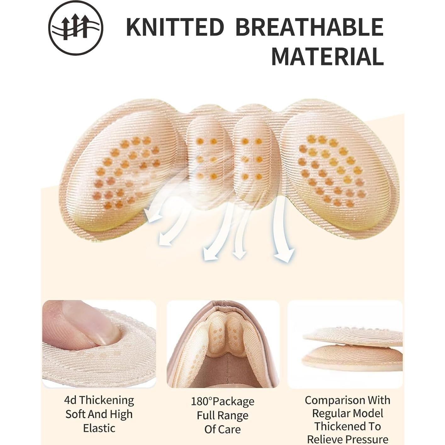 Almohadillas para Talones IOFLIGGA - 4 Pares Antideslizantes