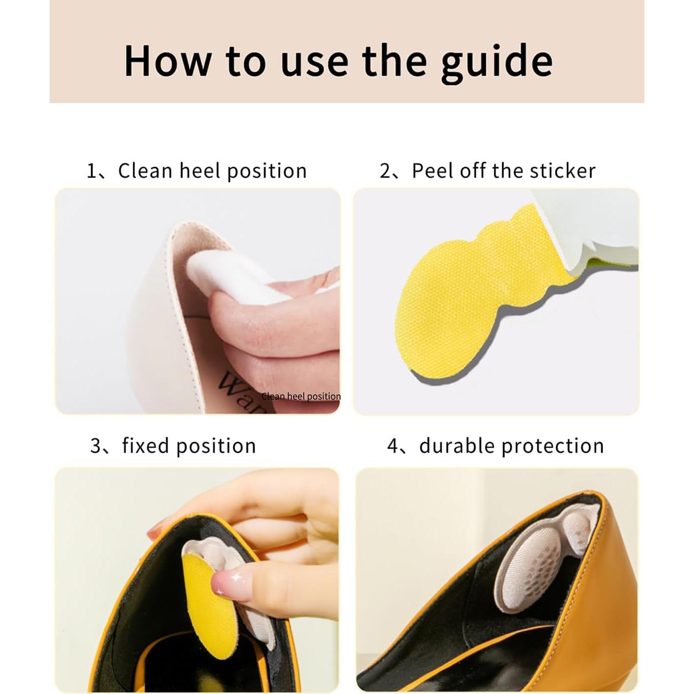 Almohadillas para Talones IOFLIGGA - 4 Pares Antideslizantes