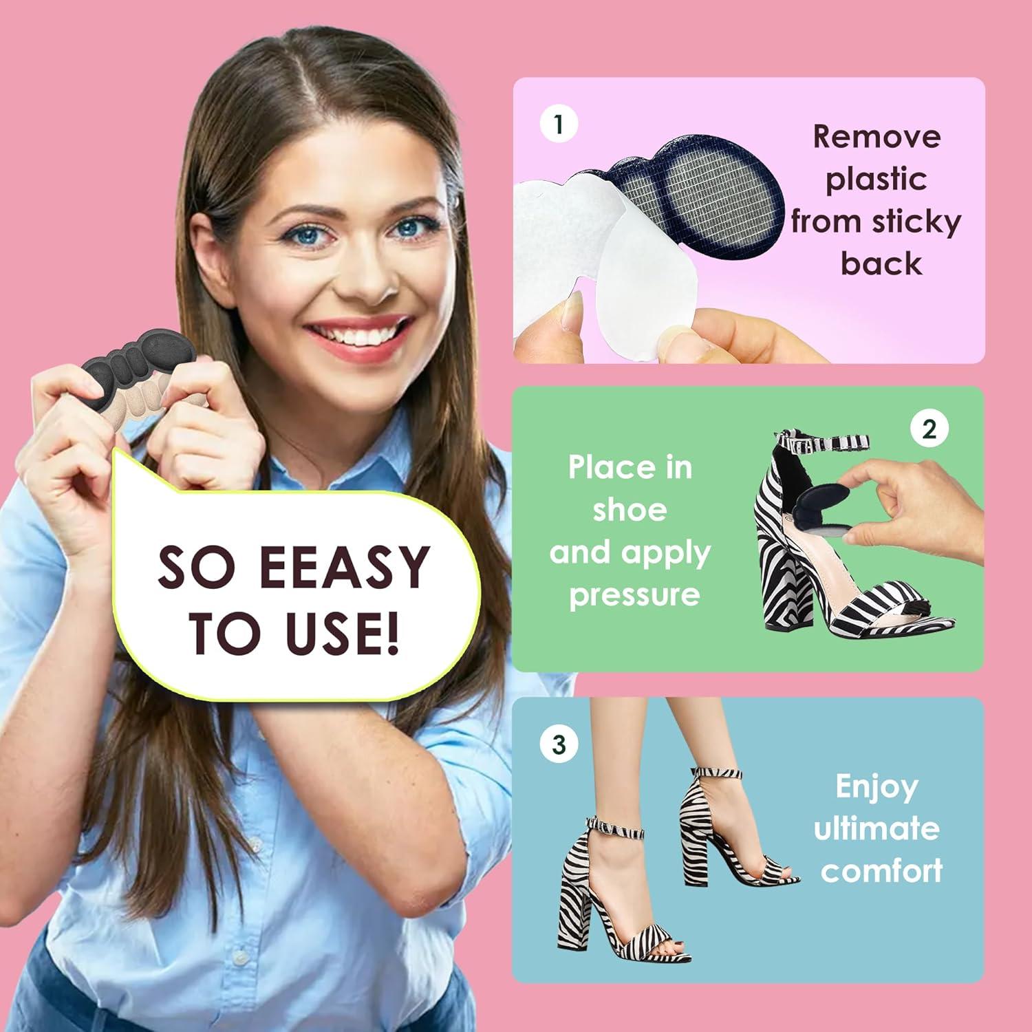 Almohadillas para Talones Mickee - 4 Pares Antideslizantes