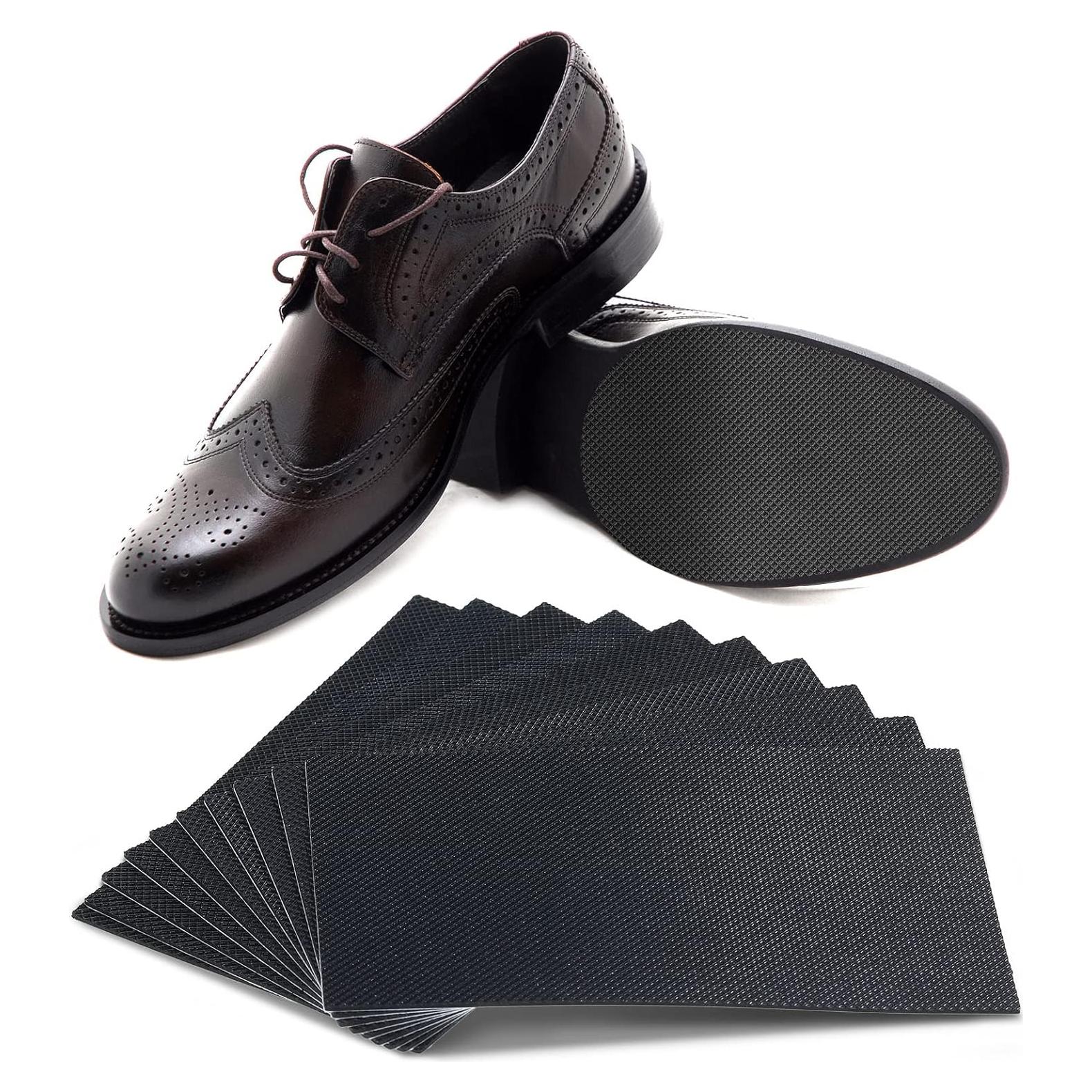 10 Almohadillas Antideslizantes para Suela de Zapato Negro