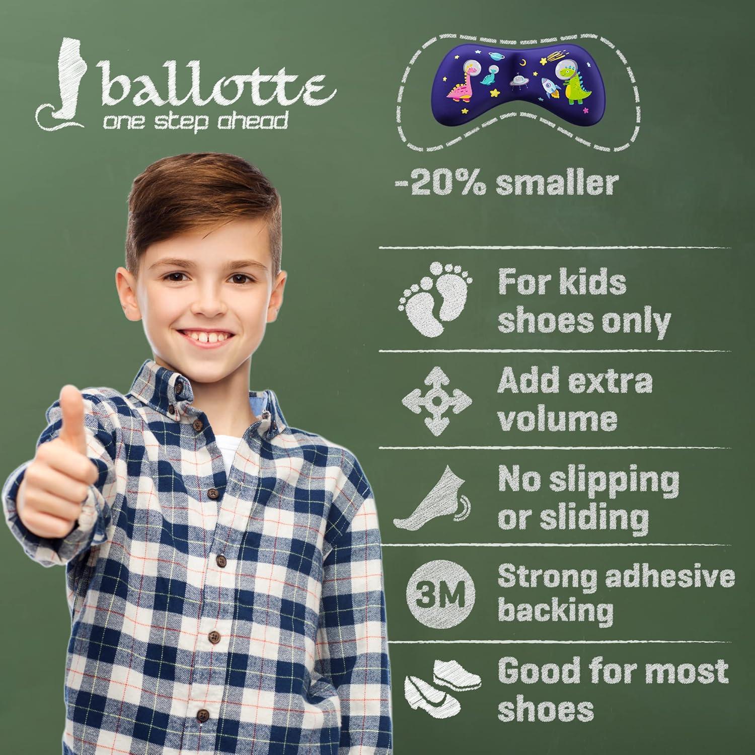 Almohadillas de Talón Ballotte para Niños - 4 Piezas, Antideslizantes