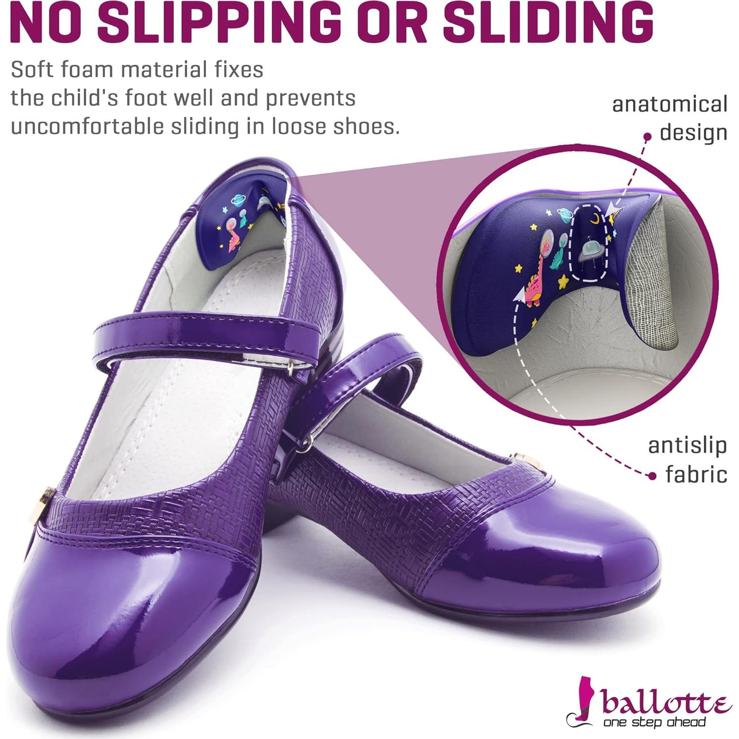 Almohadillas de Talón Ballotte para Niños - 4 Piezas, Antideslizantes