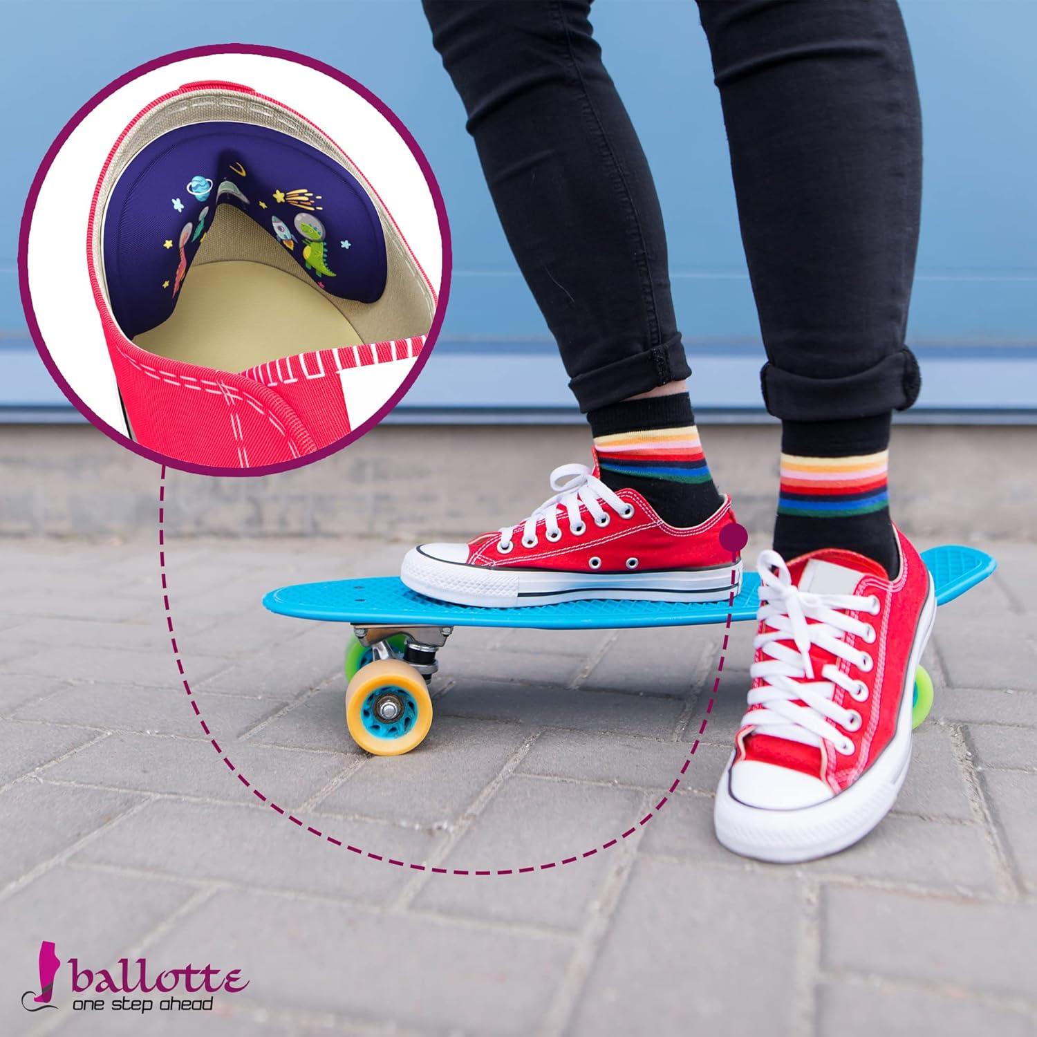 Almohadillas de Talón Ballotte para Niños - 4 Piezas, Antideslizantes