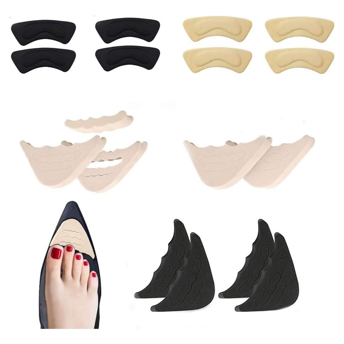 4 Pares Rellenos Ajustables y Forros de Talón NICEWAY