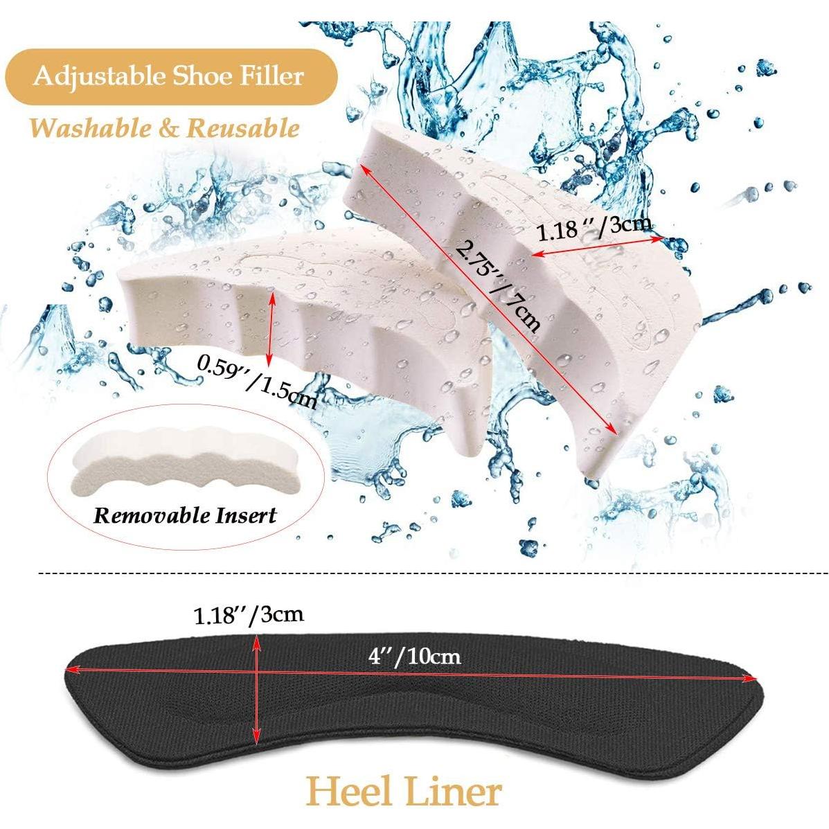 4 Pares Rellenos Ajustables y Forros de Talón NICEWAY