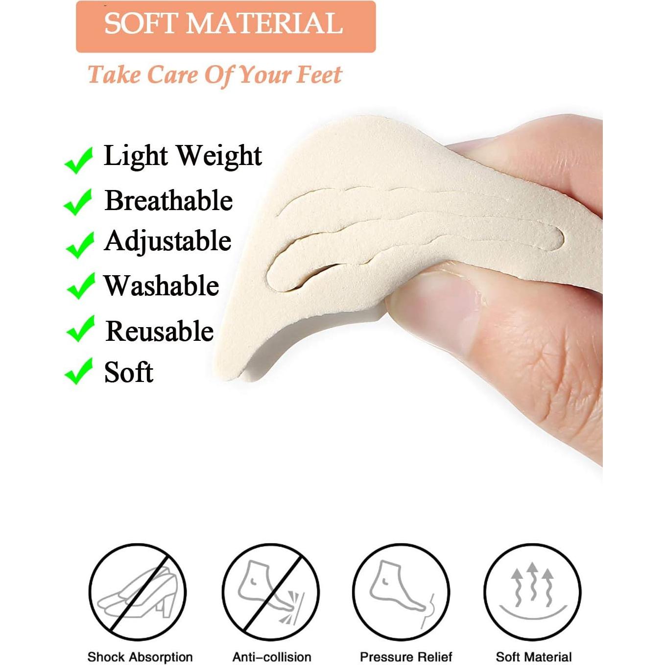 4 Pares Rellenos Ajustables y Forros de Talón NICEWAY