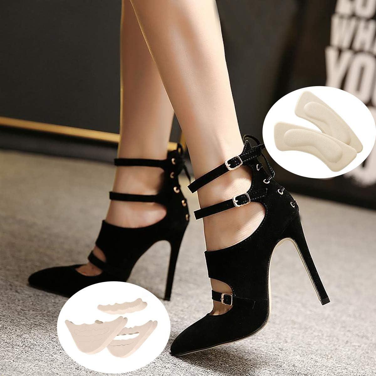 4 Pares Rellenos Ajustables y Forros de Talón NICEWAY