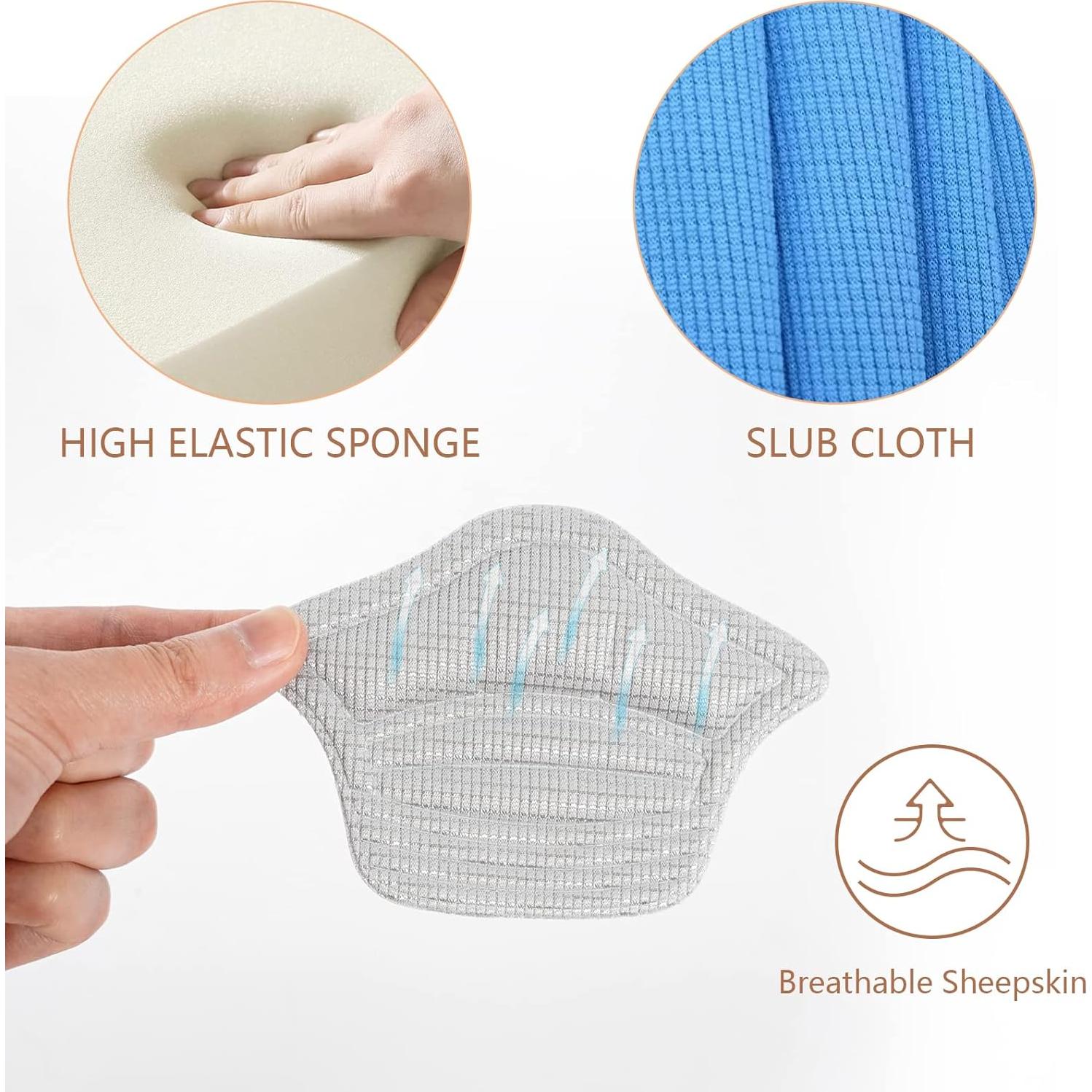 4 Almohadillas para Talón FootJKYX - Inserciones Adhesivas Negras