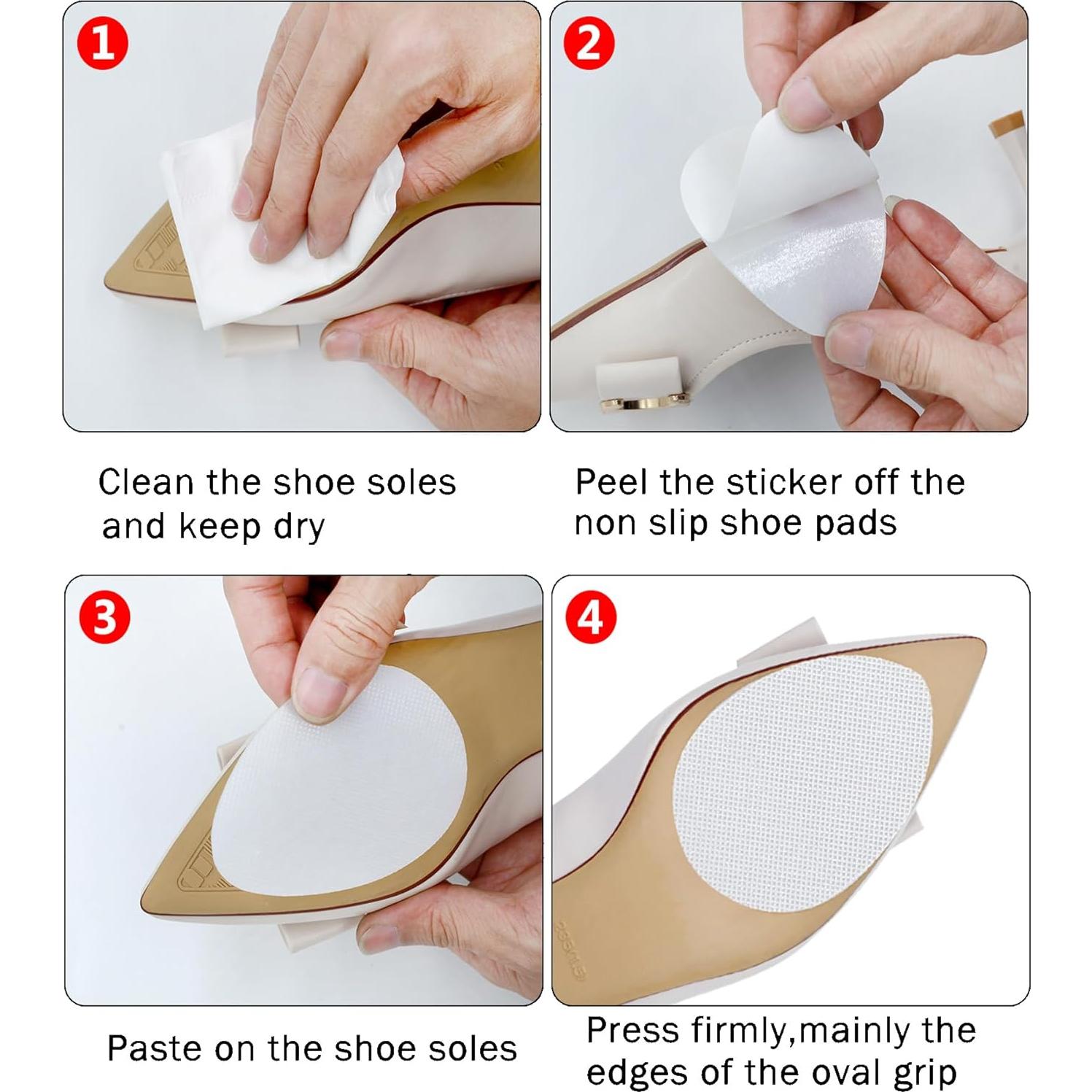 Grips Antideslizantes BHXANZOU 8.9x6.4cm 10 Piezas Transparentes