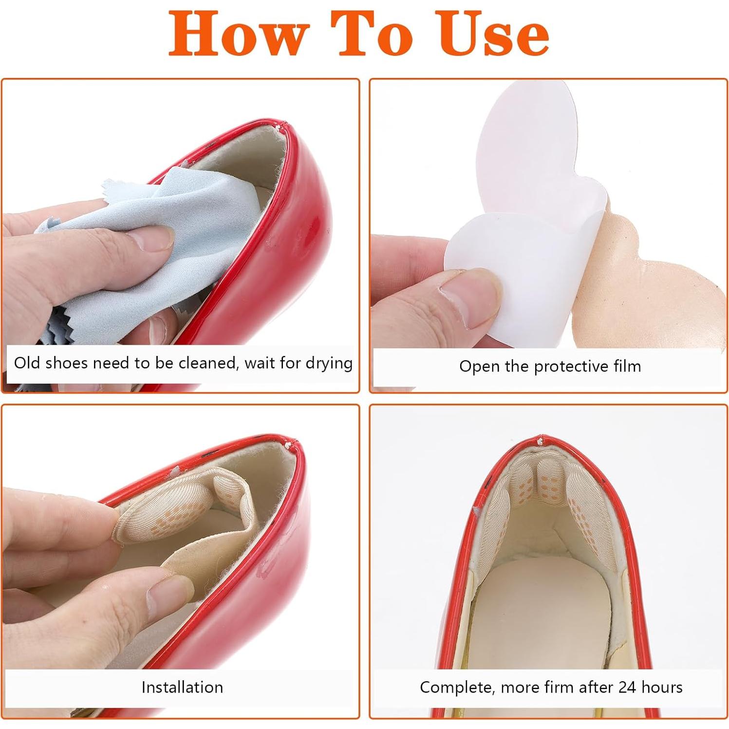 Protectores de Talón Antideslizantes WY - 2 Pares Almohadillas