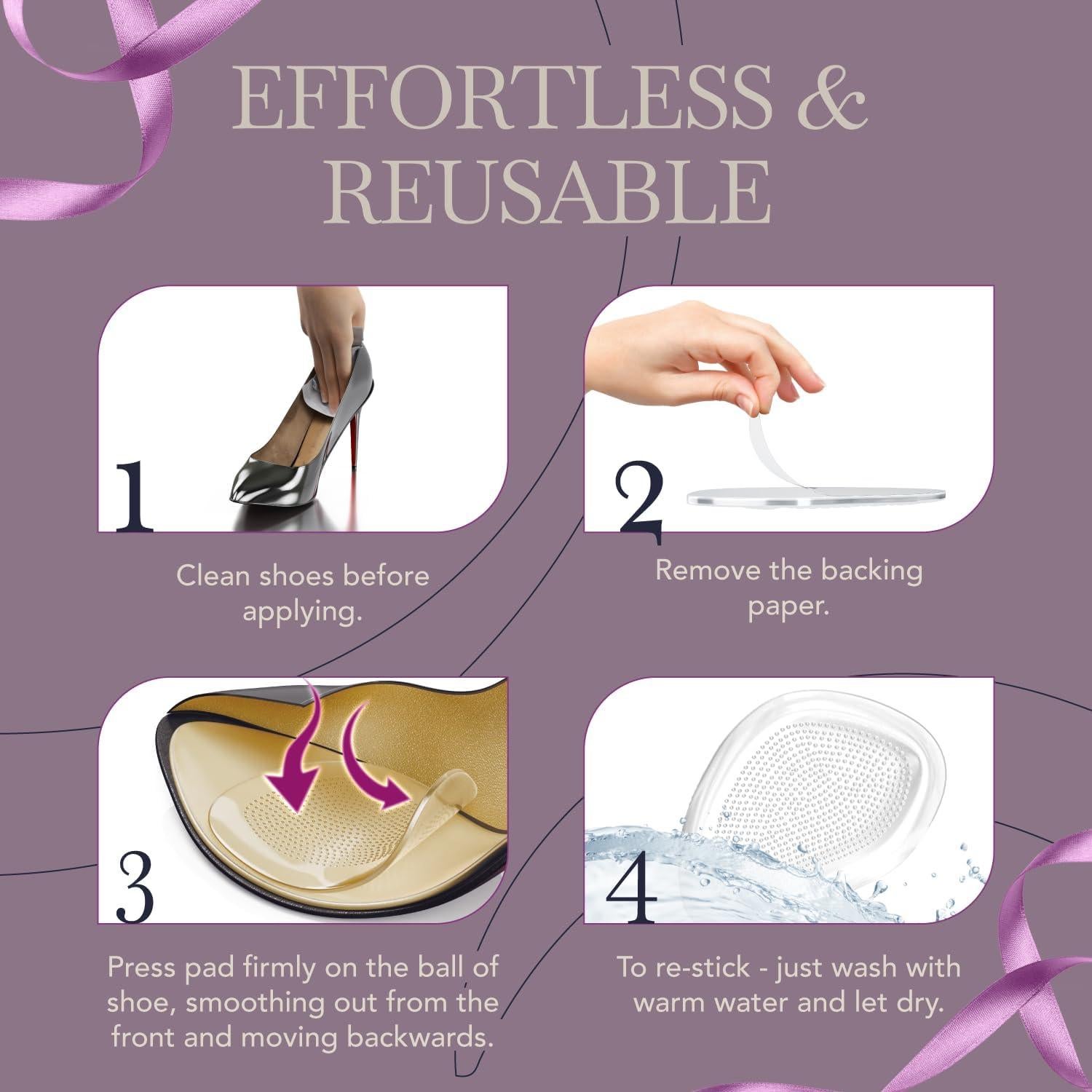 Almohadillas Metatarsales Ballotte para Mujeres - Gel Antideslizante