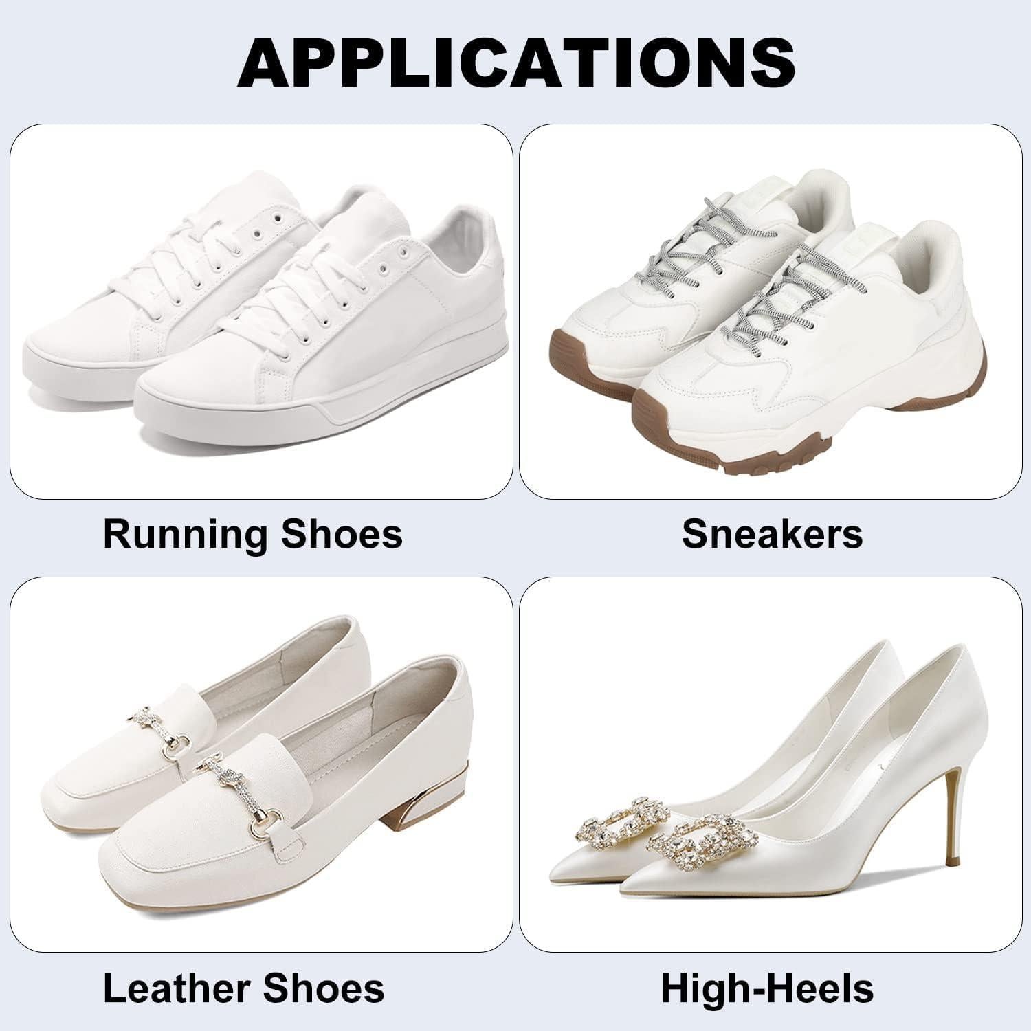 6 Pares Almohadillas Cuero Talón HTZNHXT Blancas