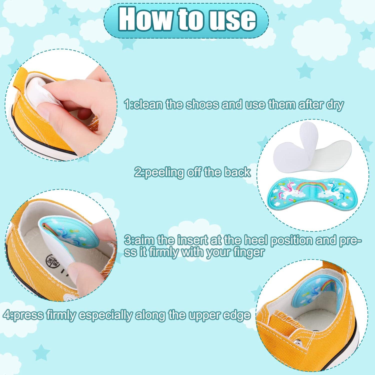 Geyoga 12 Piezas Almohadillas de Talón para Niños Estilo Unicornio