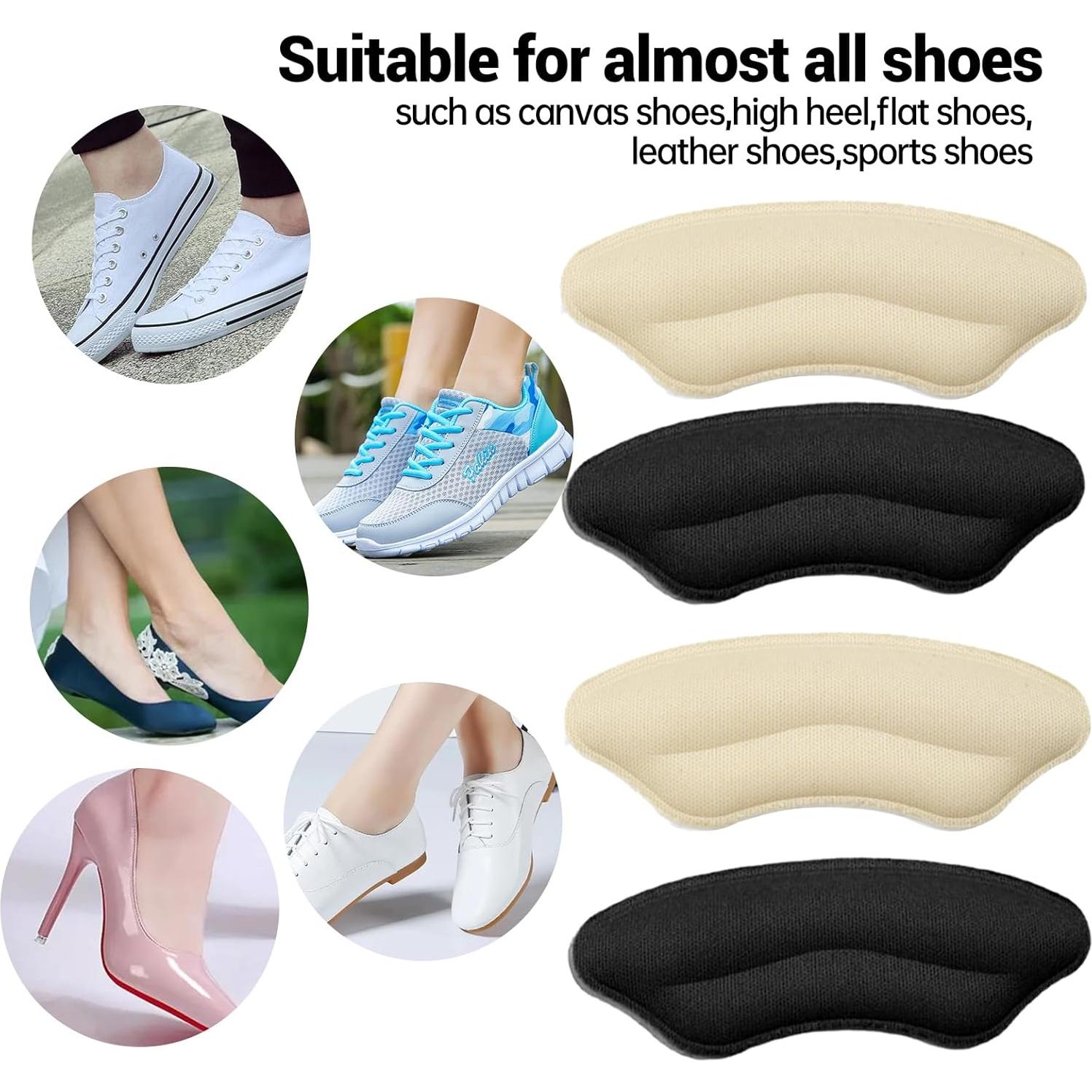 Almohadillas para Talones IVICOO - 8 Pares Beige y Negras